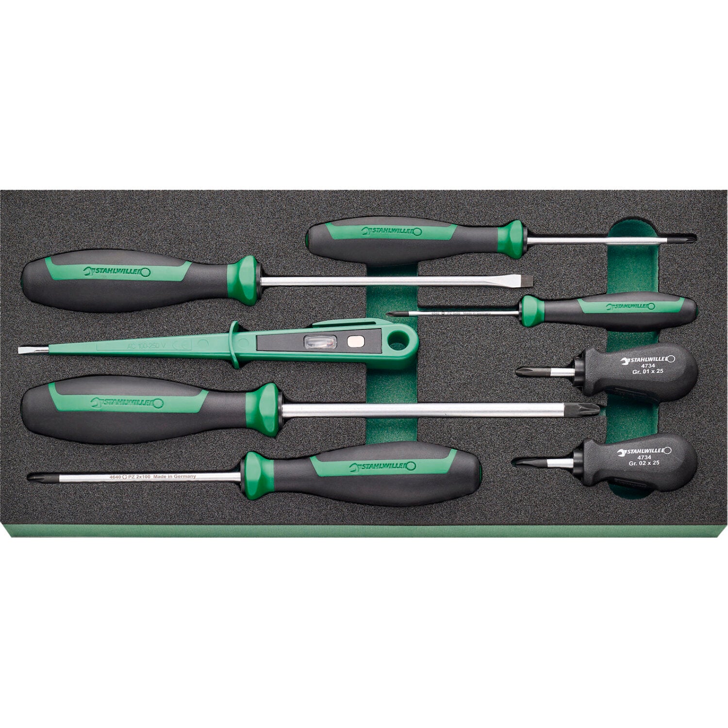 Stahlwille 96830275 Professional Screwdriver Set - 6-Piece High-Quality Tool Kit for Home Repair, Automotive & Electronics Maintenance