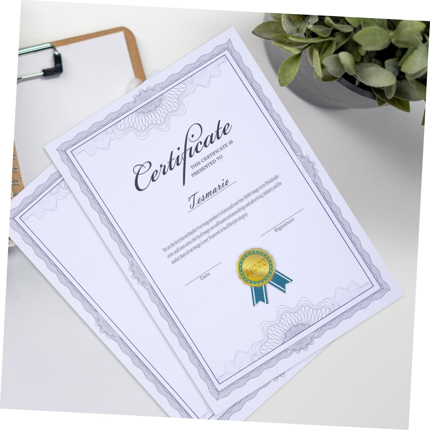 COHEALI Printable Certificate Paper - Blank Honor Paper for School, Graduation & Awards | Premium Quality for Diplomas, Certificates & Recognition Ceremonies