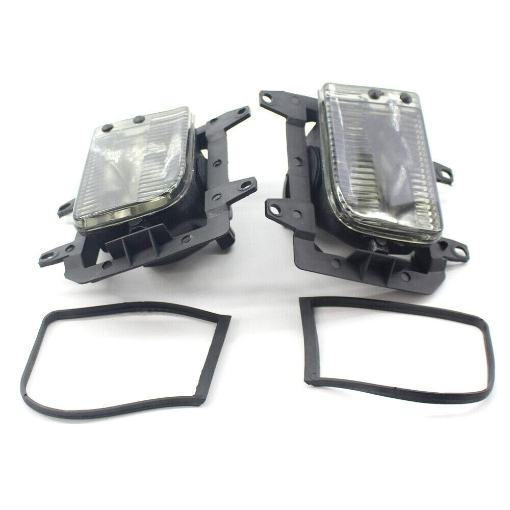 BMW E30 3-Series (1985-1993) Left & Right Smoke Lens Cover Front Bumper Fog Light Replacement - Perfect for Night Driving & Foggy Conditions