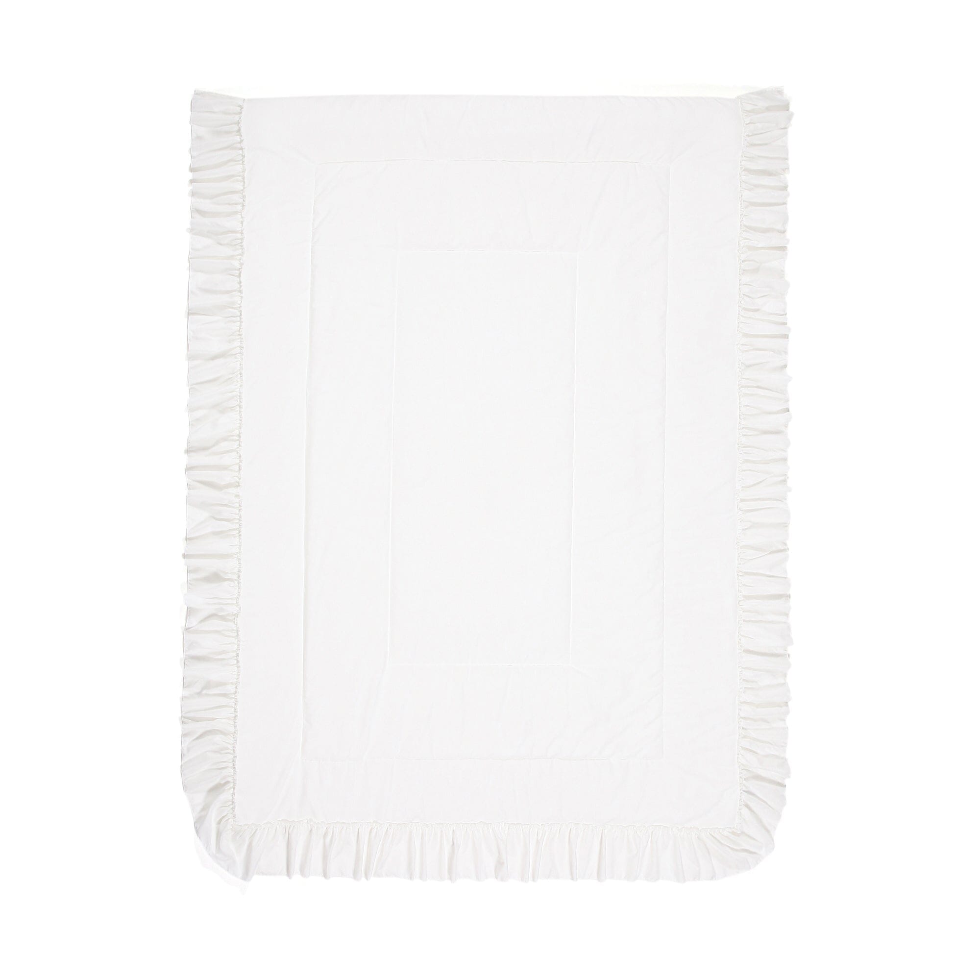 Fuwaro Cooling Blanket - Single Size White Quilt with Frill Trim for Summer & Hot Sleepers - Perfect for Bedroom, Dorm, or Travel Use