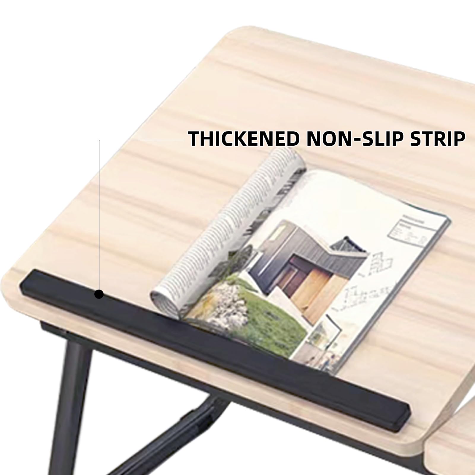 Adjustable Laptop Bed Desk with Cup Holder - 5 Height Levels for Sofa, Bed & Eating - Perfect for Work, Study & Relaxing in Bed or on the Couch