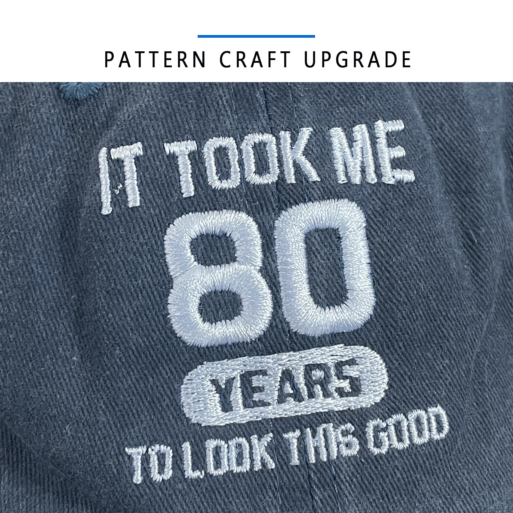 80th Birthday Gifts for Men & Women - 'It Took Me 80 Years to Look This Good' Cotton Washed Hat - Perfect for Birthday Parties, Retirement Celebrations & Milestone Gifts