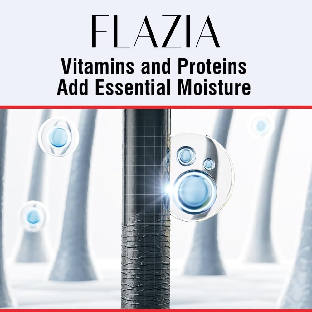 FLAZIA Natural Heat Protectant Hair Spray with Keratin, Argan Oil & Vitamins E & B5 - Thermal Styling Spray for Smooth, Nourished Hair - Safe for Men & Women - Perfect for Blow Drying, Flat Ironing & Curling