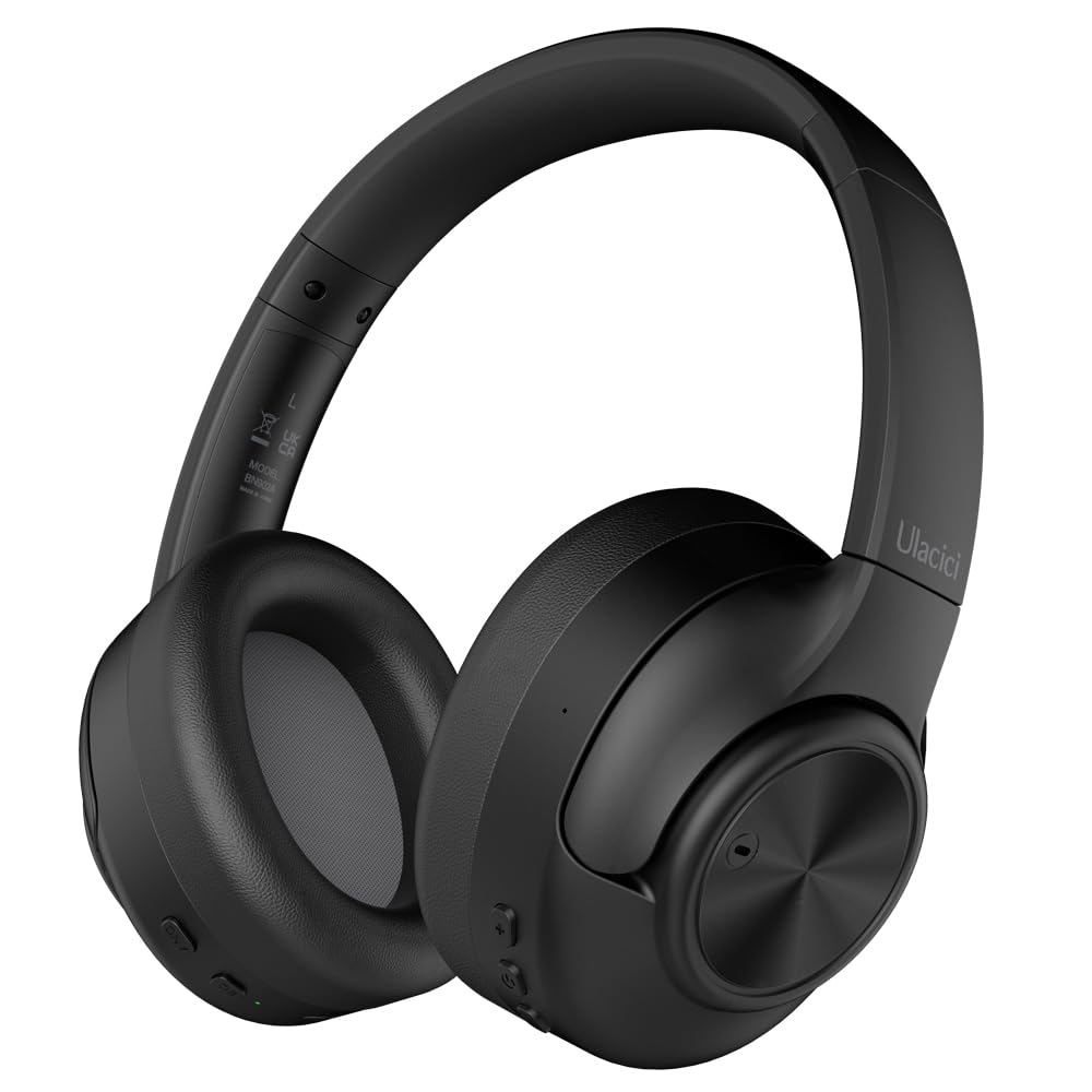 Premium Active Noise Cancelling Headphones - Wireless Bluetooth Over-Ear Headphones with HiFi Sound, 60H Playtime for Android/iOS - Perfect for Travel, Work & Gaming