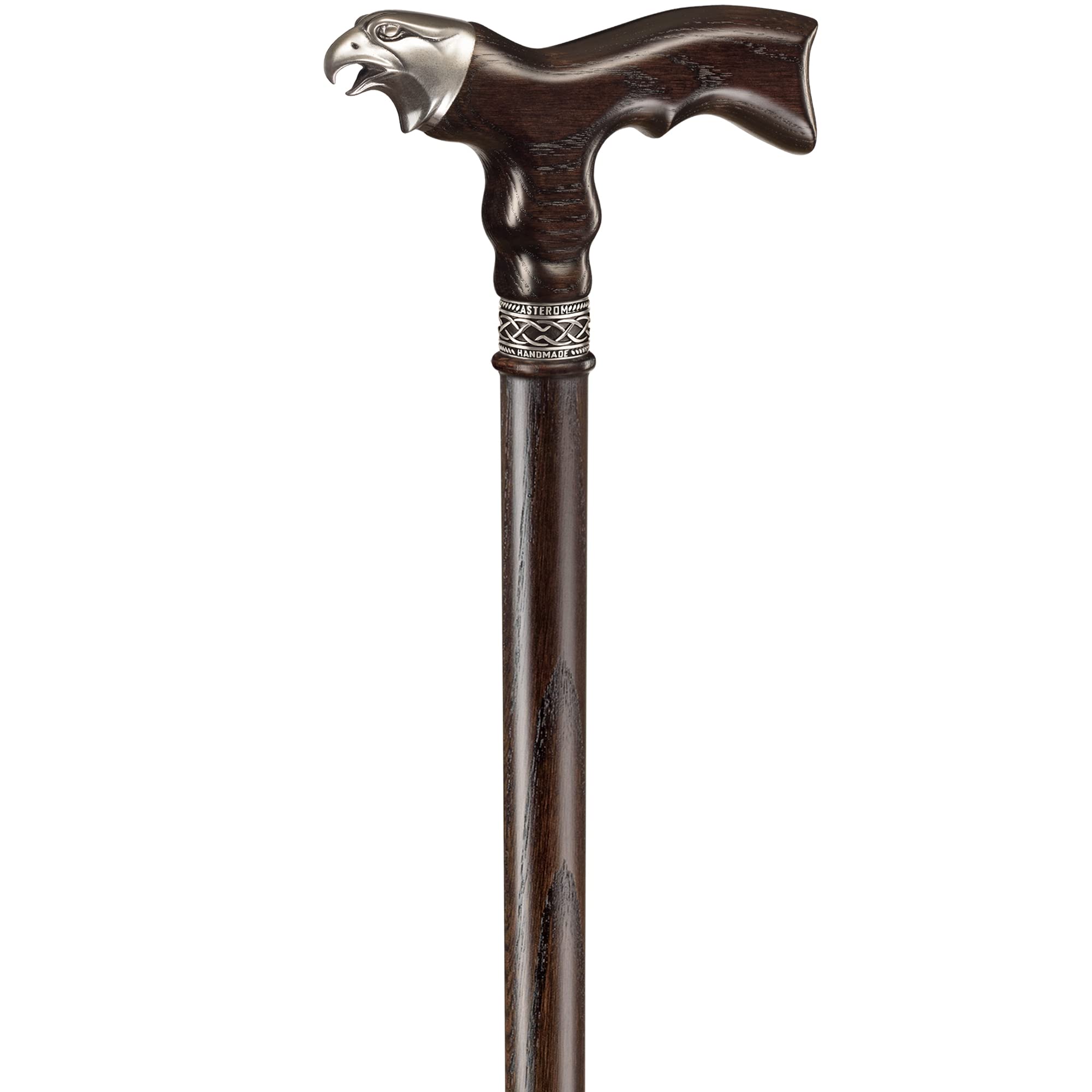 Handcrafted Eagle Carved Wooden Walking Cane - Premium Fashionable Walking Stick for Men & Women | Perfect for Hiking, Outdoor Adventures & Stylish Support