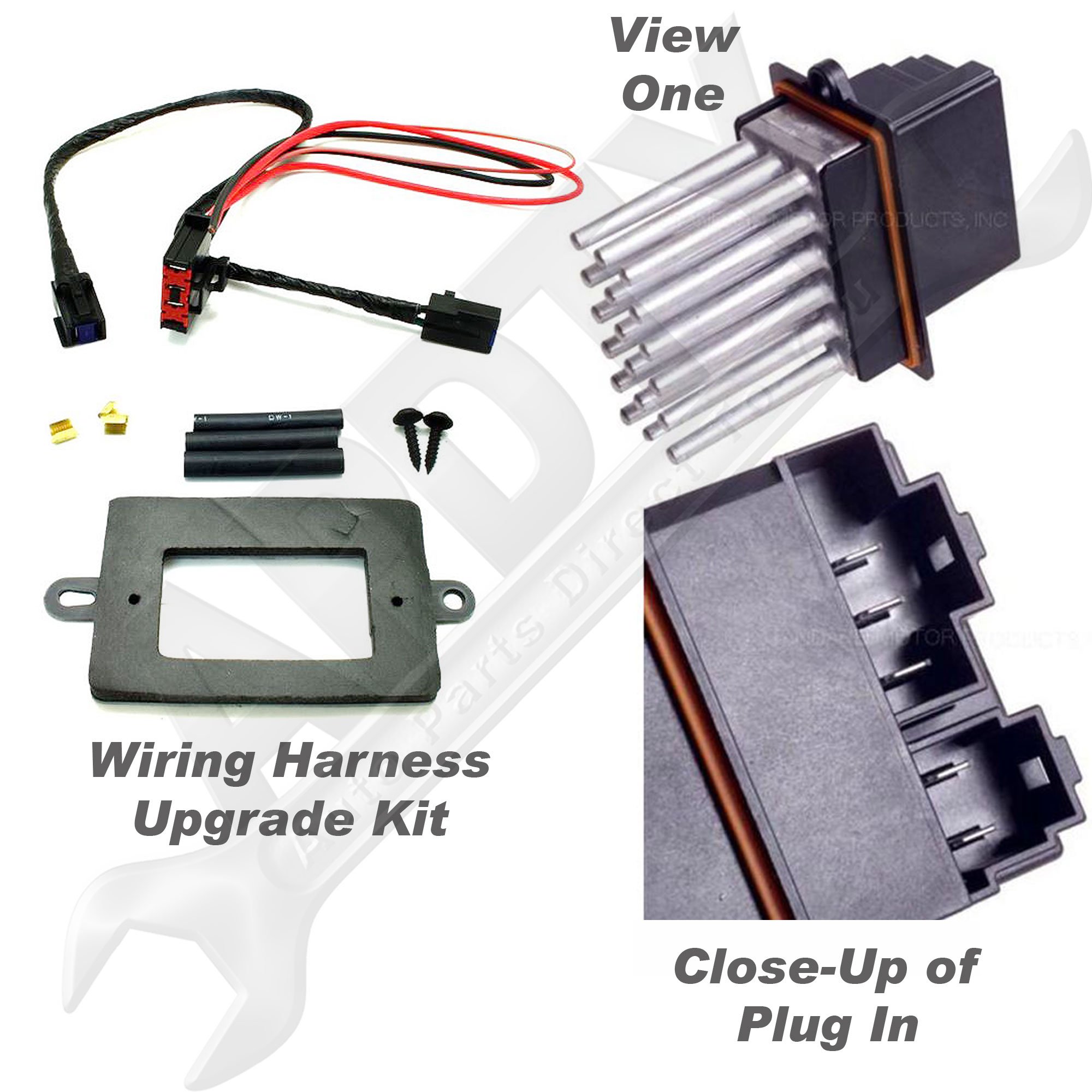 APDTY 5179985AA & 68052436AA Blower Motor Resistor Power Module & Wiring Harness Upgrade Kit with ATC (Automatic Temperature Control) - Compatible with Dodge, Chrysler, Jeep Vehicles - Perfect for HVAC System Repairs & Maintenance