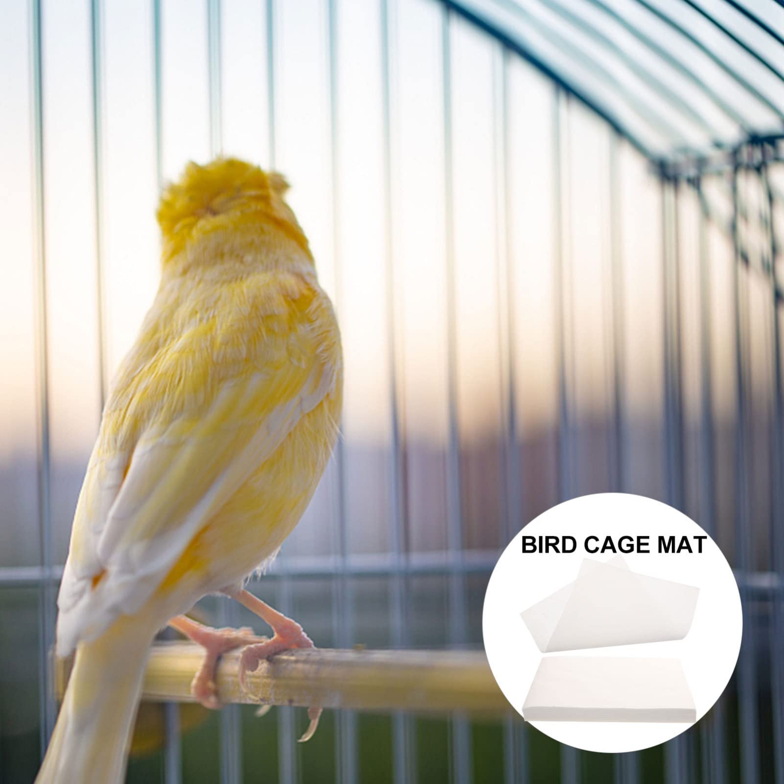 DOITOOL 100-Pack White Non-Woven Cage Liners - Absorbent Pet Bedding for Guinea Pigs, Rabbits, Birds & Small Animals | Cage Liner for Parakeets, Parrots | Water-Absorbing Cage Mat for Easy Cleanup & Odor Control | Perfect for Daily Use in Small Animal Cages & Aviaries