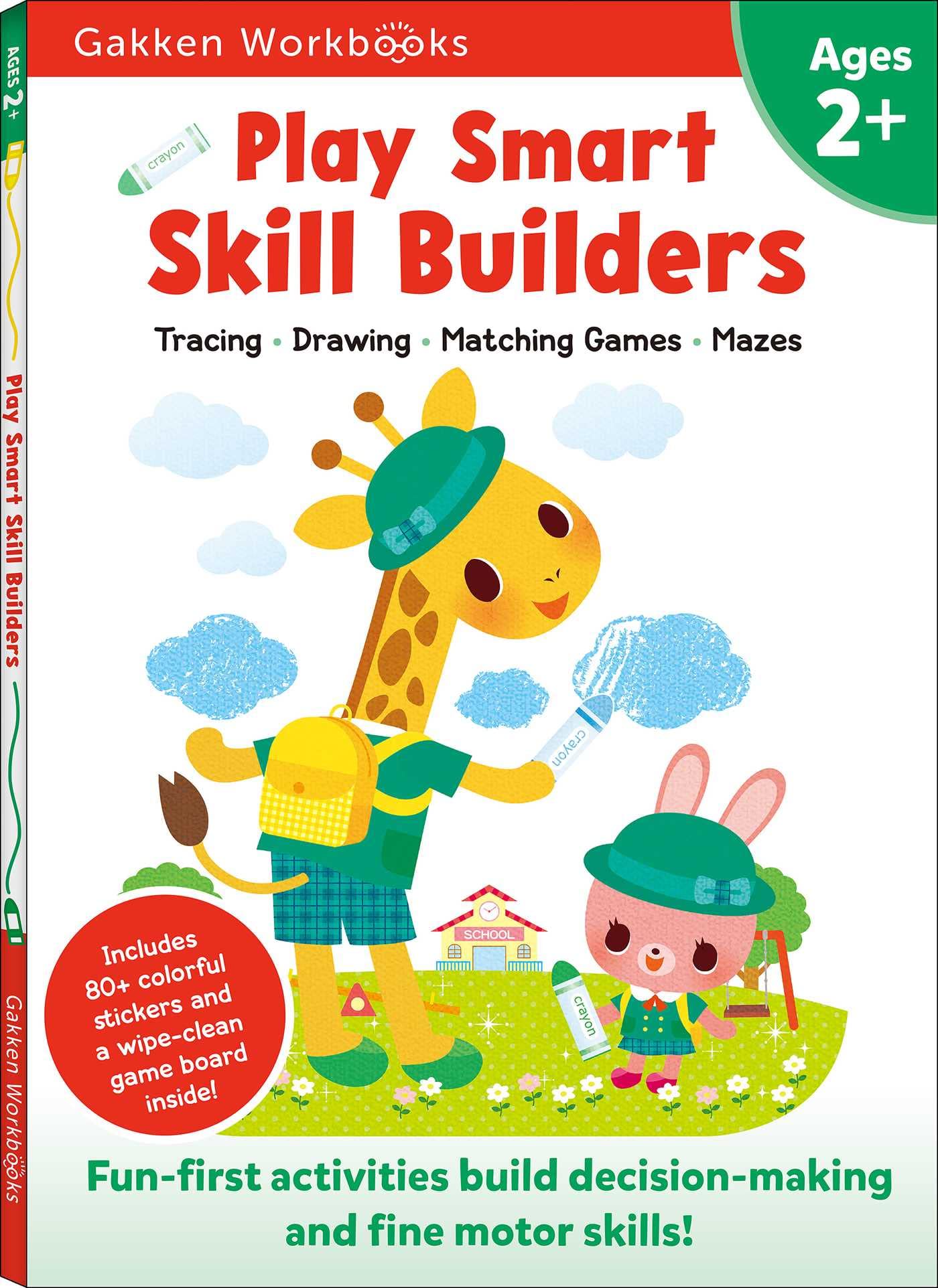 Play Smart Skill Builders 2+ | Early Learning Activity Book for Toddlers Ages 2-4 | Develop Fine Motor, Math & Problem-Solving Skills | Perfect for Preschool, Homeschool & Travel Learning