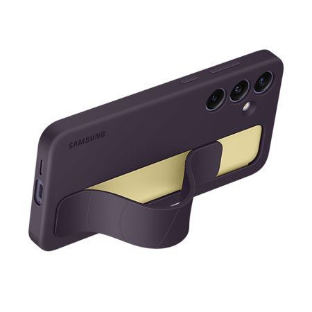 Samsung Galaxy S24 Phone Grip Case - Dark Violet Protective Cover with Stand | EF-GS921CEEGWW | Perfect for Hands-Free Viewing & Secure Grip