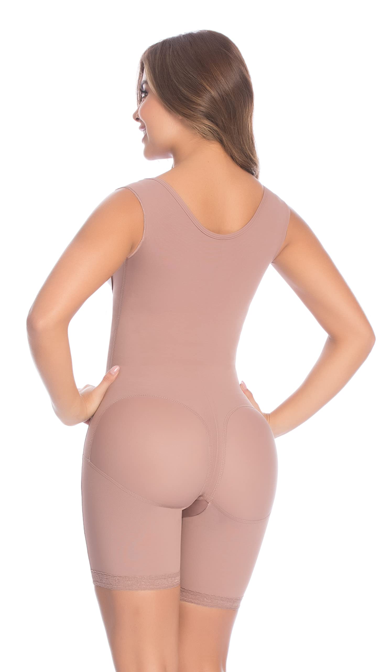 DELIÉ by Fajas DPrada Colombian Post-Surgery Compression Garment - Knee-Length Shapewear for Tummy Control & Body Shaping | Perfect for Postpartum Recovery, Liposuction & C-Section Recovery