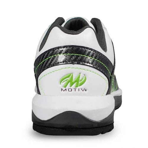 Motiv Men's Propel FT White Carbon Lime Right Hand Wide Bowling Shoes - Perfect for Competitive Bowling & League Play