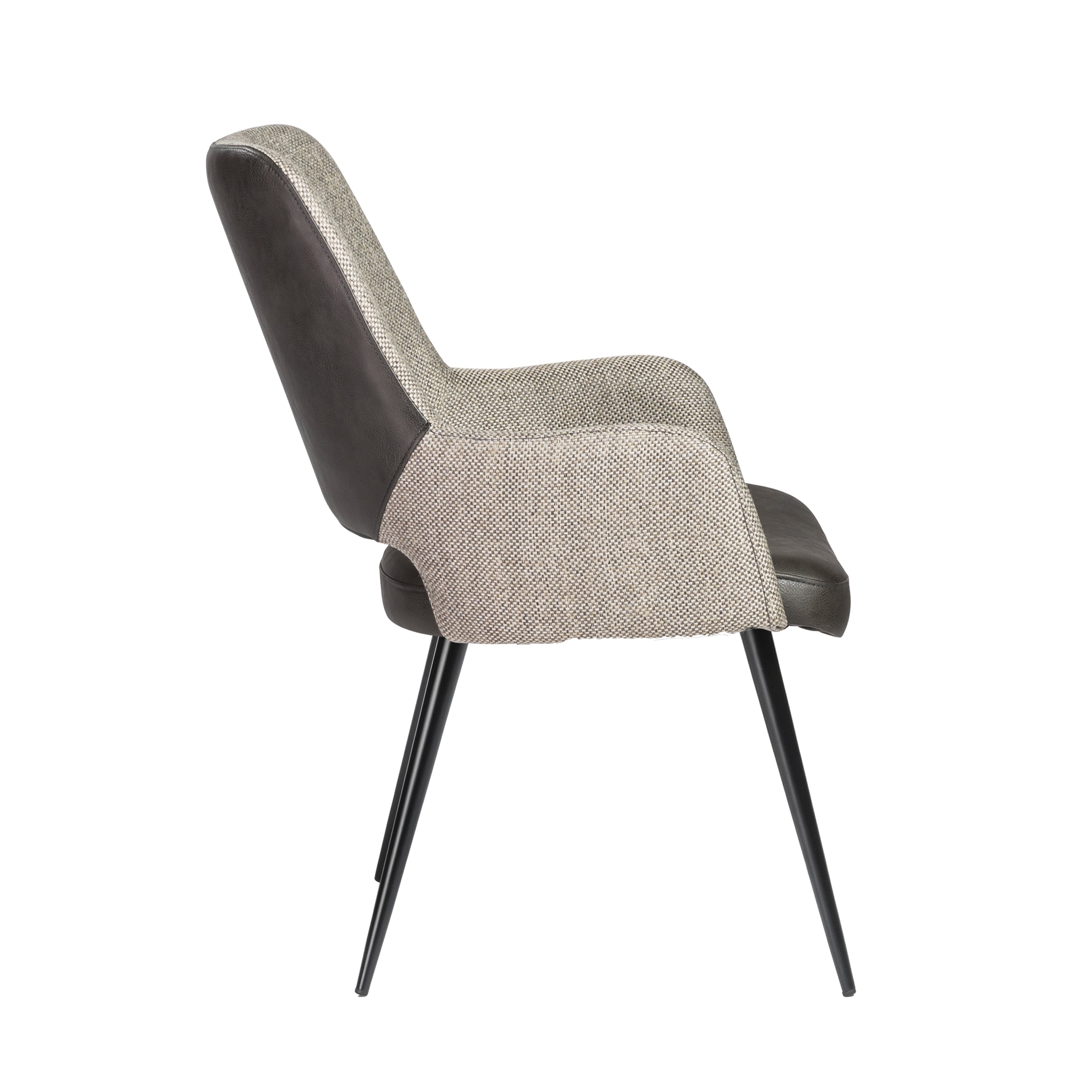 Eurostyle Modern Desi Armchair - Fabric & Leather Upholstered Living Room Chair for Home & Office Comfort