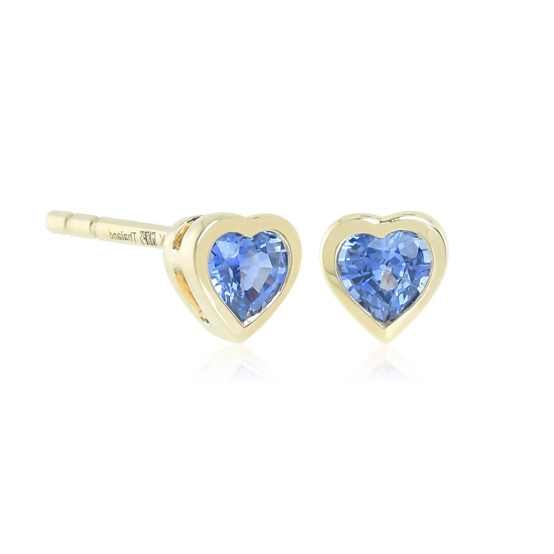 Exquisite Sapphire Heart Earrings for Women – Elegant Blue Gemstone Jewelry Gift for Valentine’s Day, Anniversary & Special Occasions