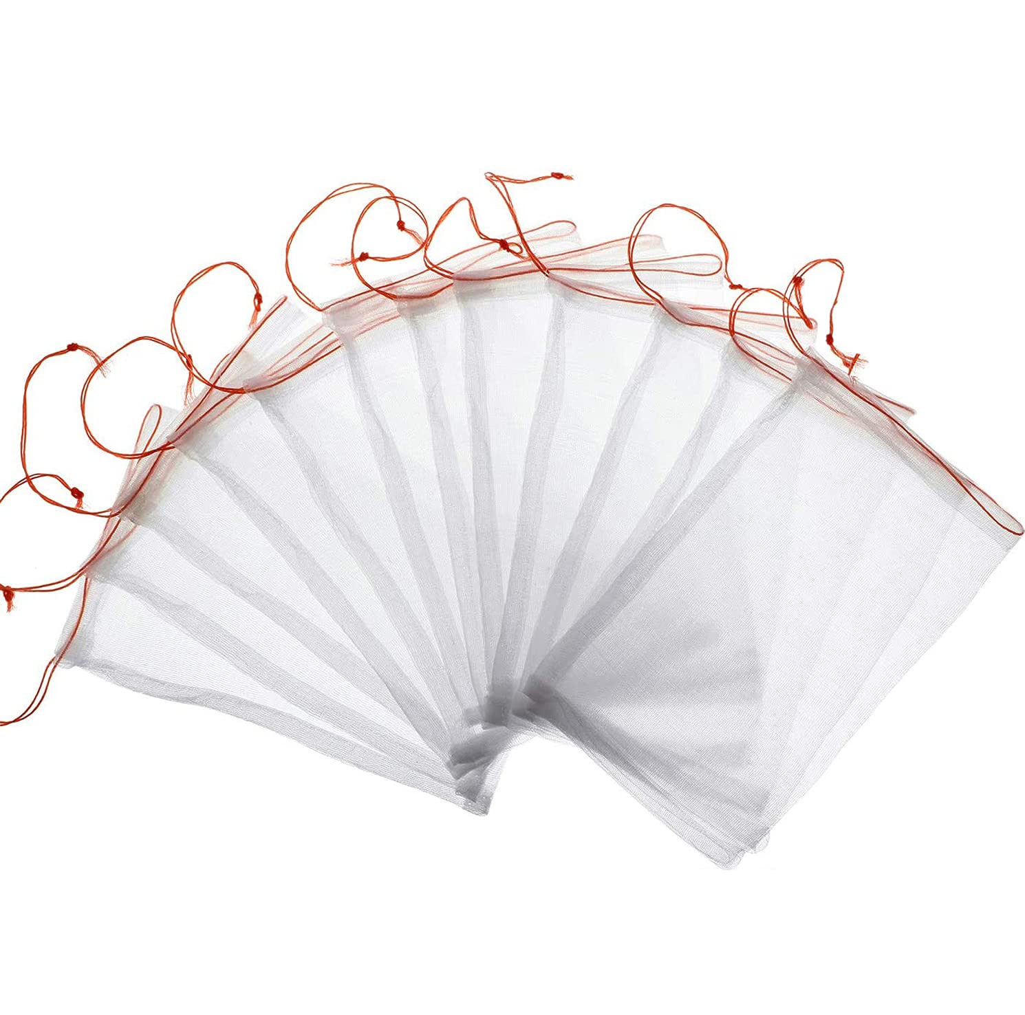 120 Pieces 6x10 Inch Fruit Protection Bags - Breathable Nylon Mesh Bird Net Barrier for Garden Plants, Flowers & Fruits - Perfect for Apple, Peach, Pear & Berry Protection (Ideal for Home Gardening & Orchard Use)
