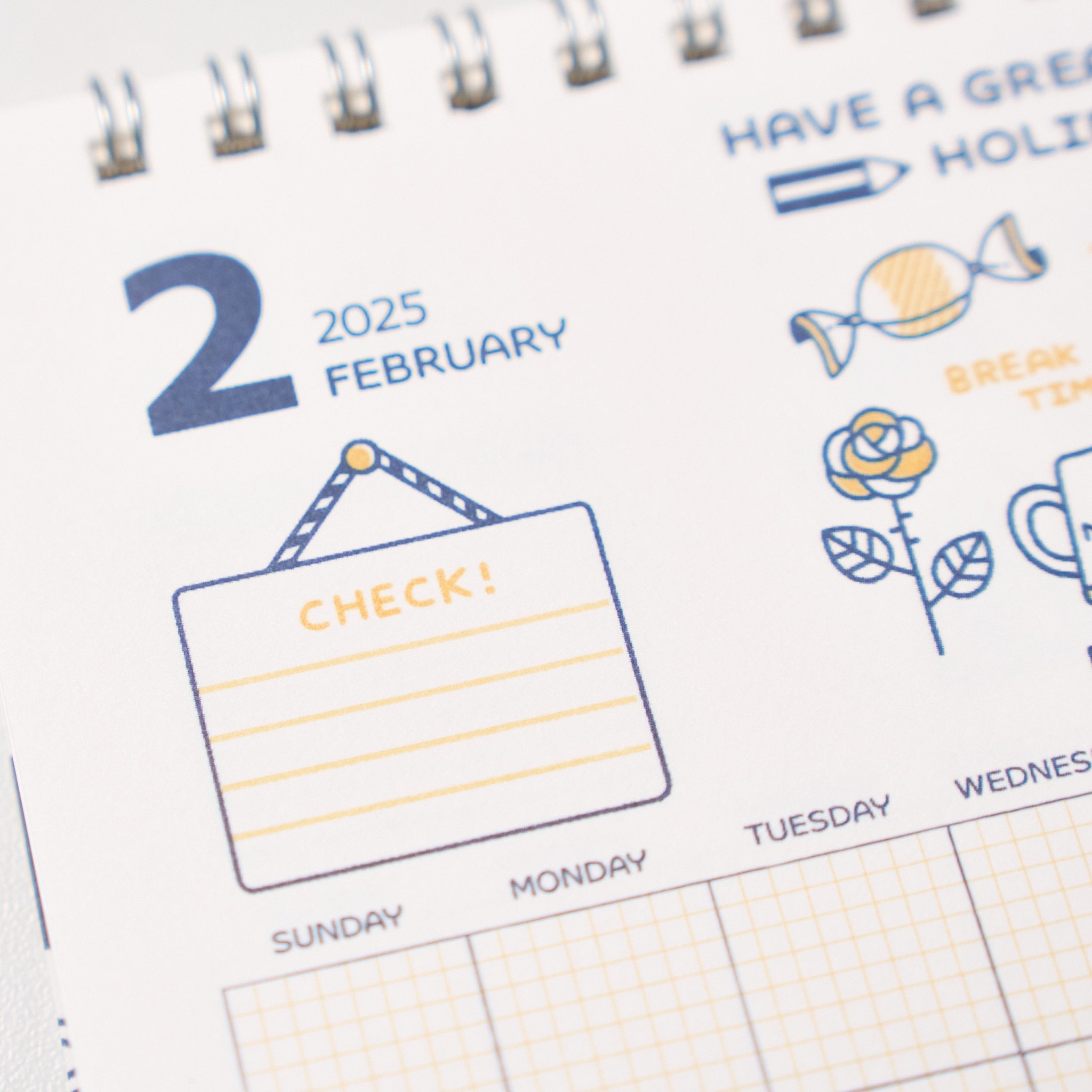 2025 Eric Desk Calendar - Shin Nihon Monthly Planner | Stylish Office & Home Organization | Perfect for Scheduling, Planning & Productivity