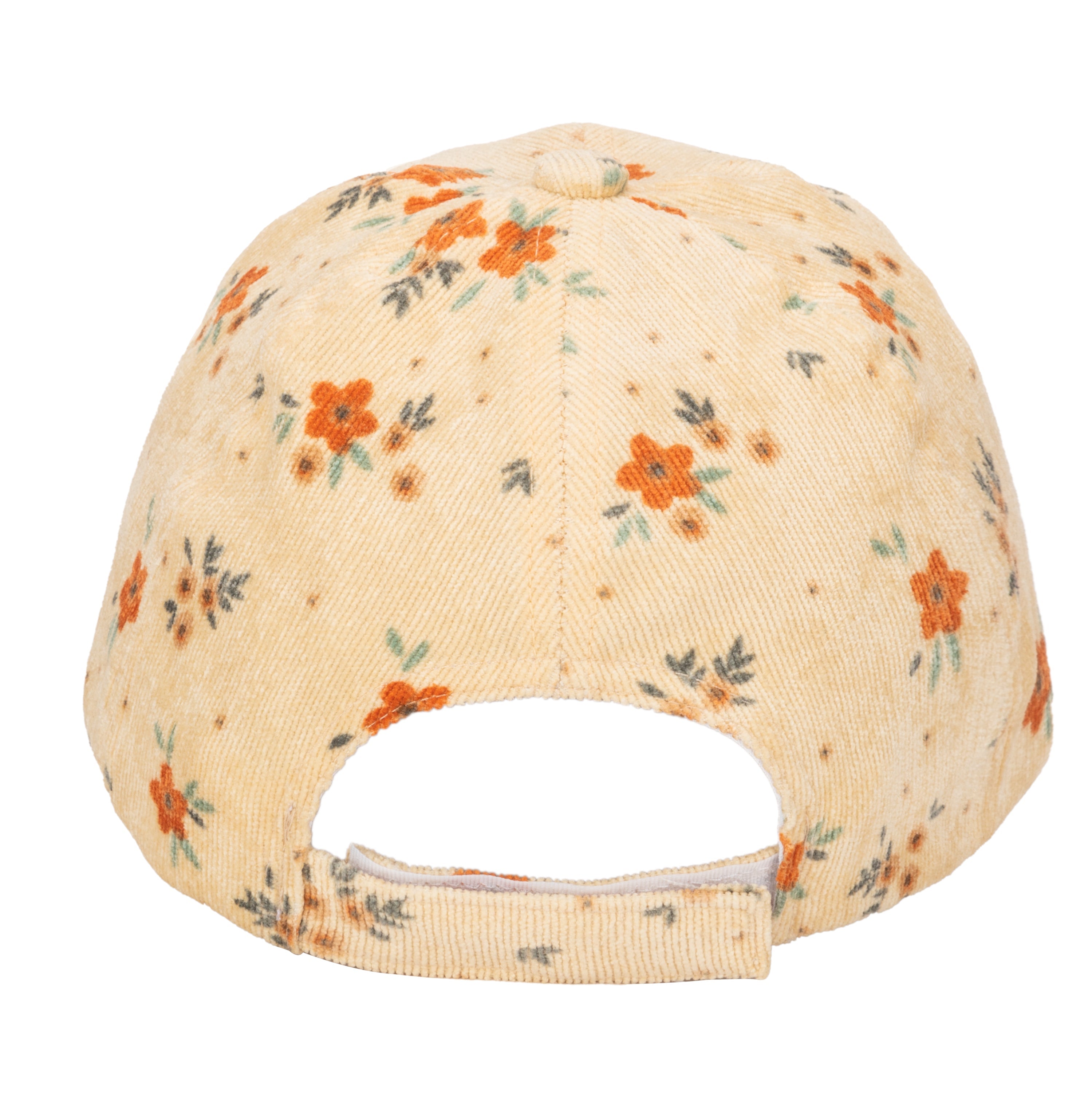 Kids Corduroy Floral Printed Cap - Stylish & Comfortable Hat for Boys & Girls - Perfect for Outdoor Play, School & Family Photos