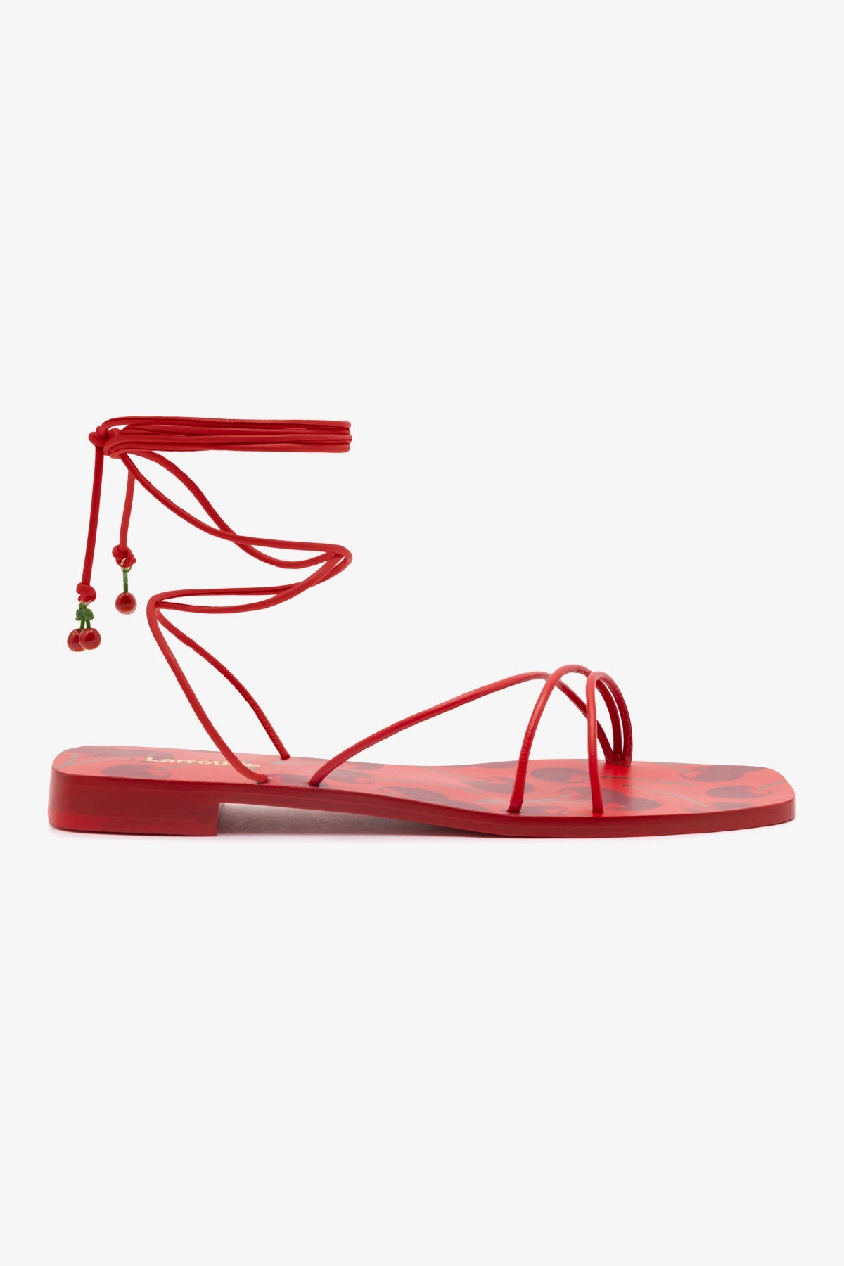 Nadia Women's Flat Sandals - Comfortable Leather Slip-On Shoes for Summer, Beach & Casual Wear - Scarlet Red