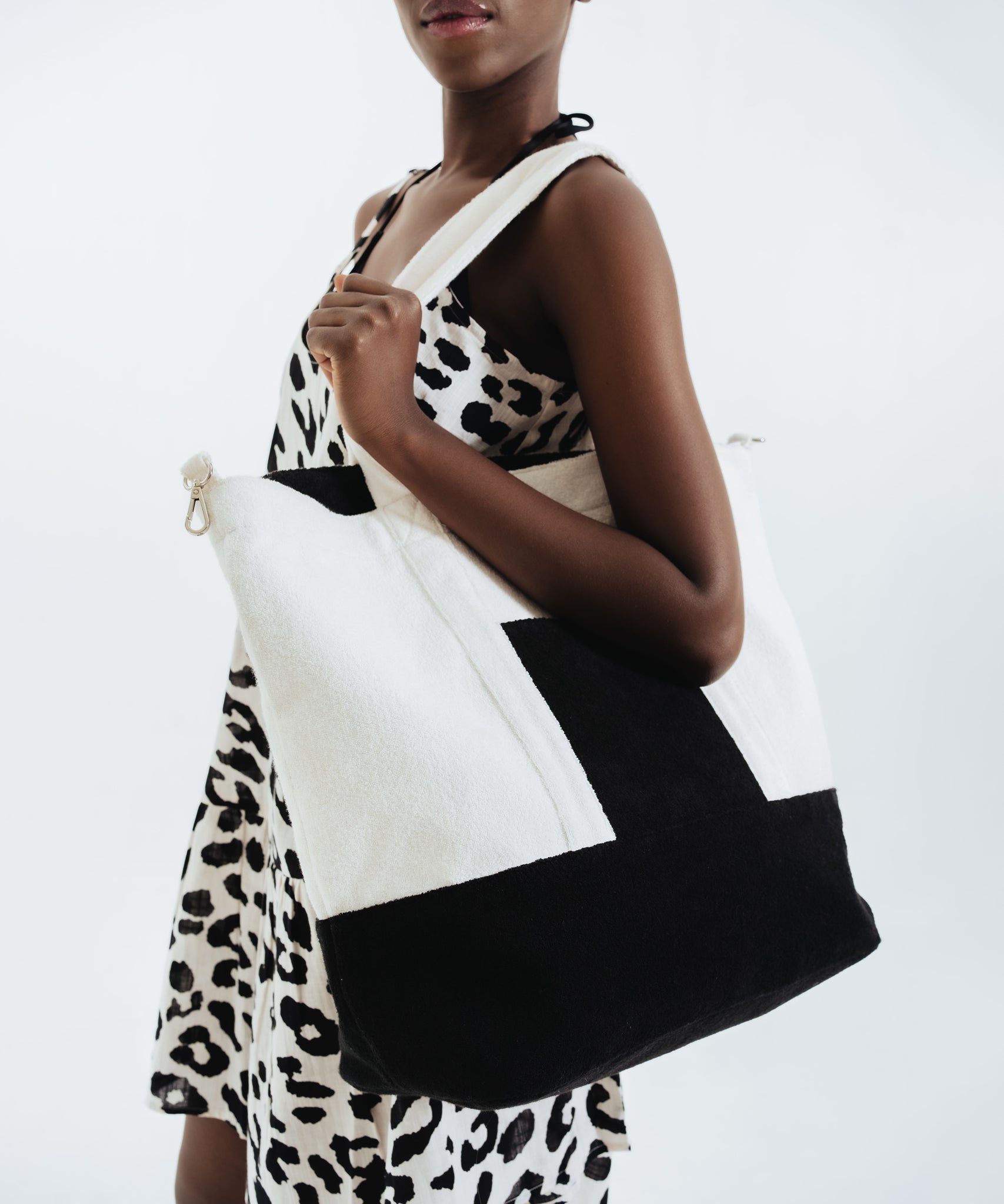 Terry Block Rocker Tote Bag - Stylish & Durable Beach Tote for Women - Perfect for Pool, Beach, Gym & Travel Accessories