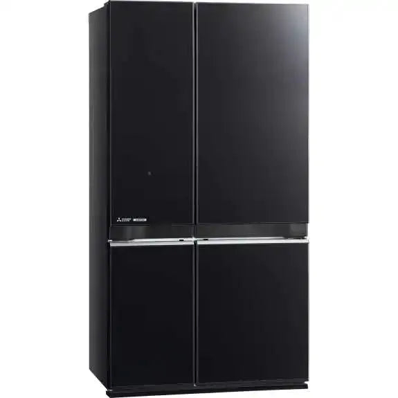 Mitsubishi Electric 635L French Door Refrigerator - Energy Efficient Black Stainless Steel Fridge for Modern Kitchen & Large Family Storage