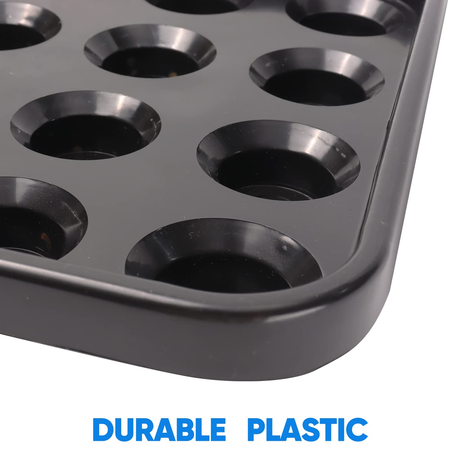 GSE Games & Sports Expert Black Plastic Pool Ball Carrying Tray - Billiard Ball Storage Organizer for 16 Balls, Full Set Regulation Size Billiard Balls - Perfect for Pool Tables, Game Rooms & Professional Tournaments