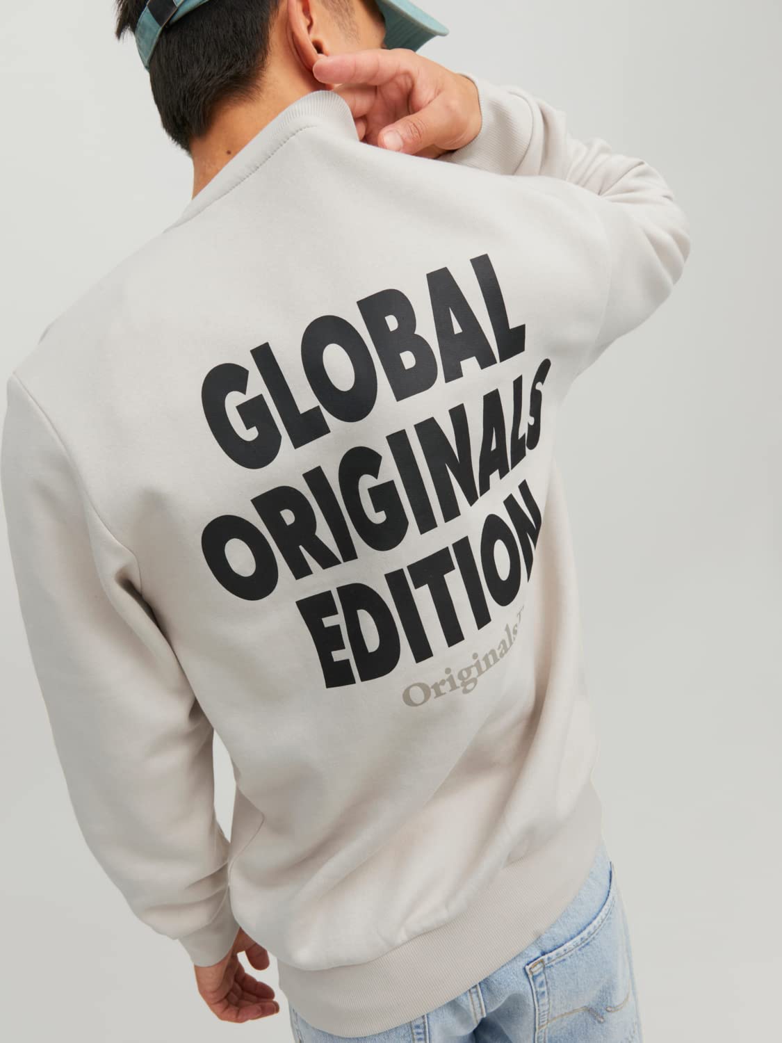 JACK & JONES Men's Jorearth Sweatshirt - Soft Cotton Crew Neck Pullover for Casual Wear | Perfect for Everyday Outfits, Lounge Wear & Street Style Fashion