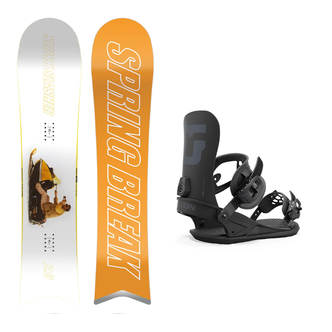 CAPiTA Spring Break Slush Slasher 2.0 Men's Snowboard with Union Strata Bindings 2025 - All-Mountain Freestyle Snowboard for Powder, Park & Pipe Riding