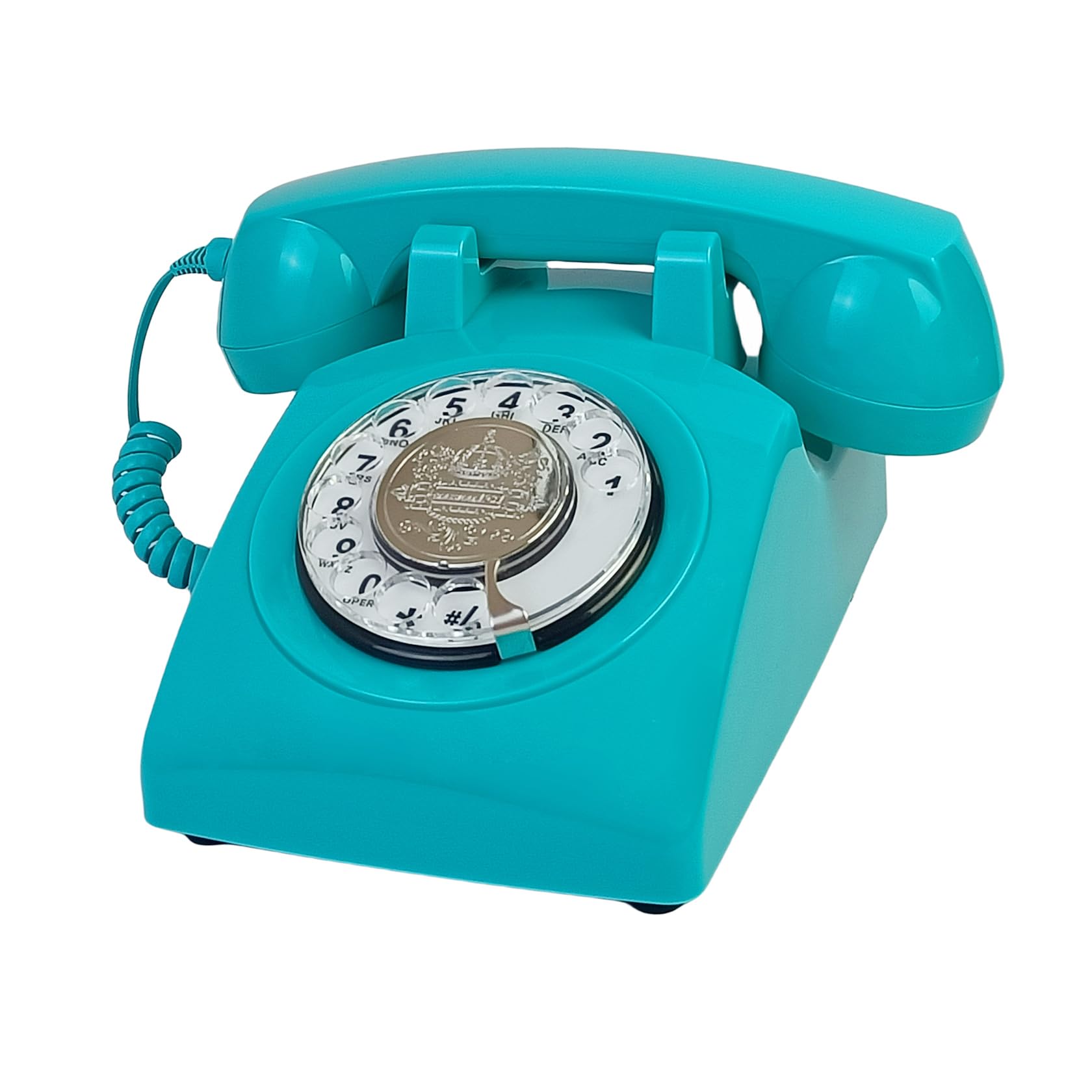 Vintage Rotary Dial Phone - Retro Corded Landline Telephone with Antique Design, Classic 80s Style for Home & Office Decor | Perfect Gift for Nostalgia Lovers & Collectors | Ideal for Vintage Themed Rooms, Film Props, and Decorative Displays