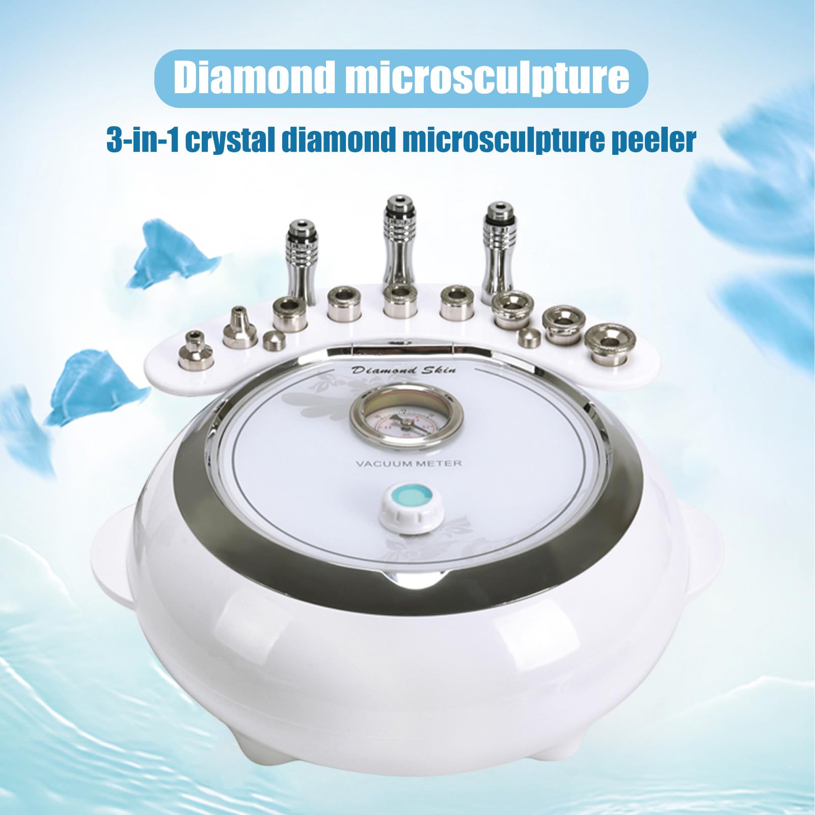 Professional Diamond Microdermabrasion Machine - 3-in-1 Facial Peeling & Skin Care System with Vacuum & Spray for Exfoliation, Anti-Aging & Glowing Skin - Perfect for Spa, Salon & At-Home Skincare Treatments
