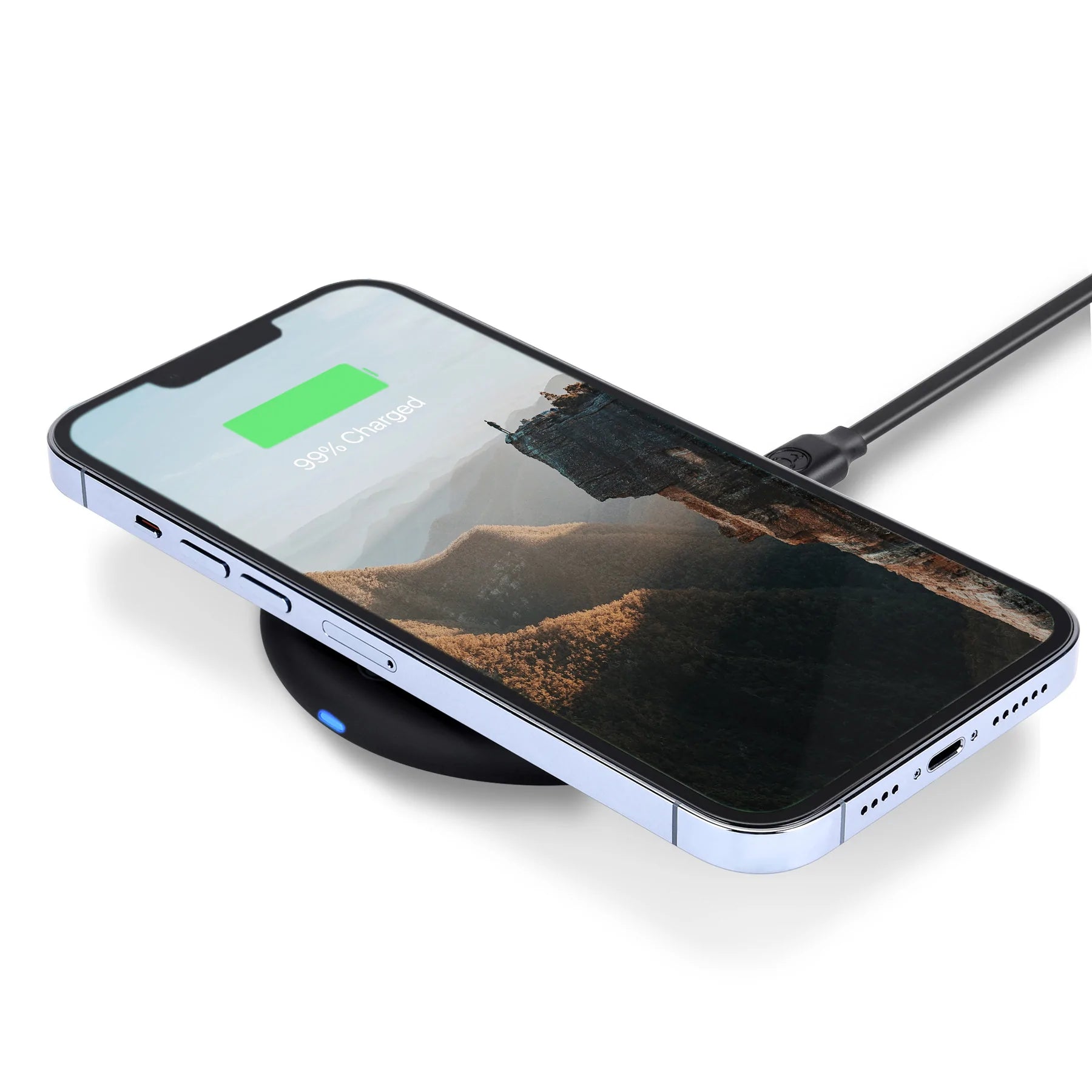 Bonelk Wireless Charging Pad - Qi-Certified Fast Charger for iPhone, Samsung, AirPods - USB-C Compatible (Black) | Perfect for Home, Office & Nightstand Charging