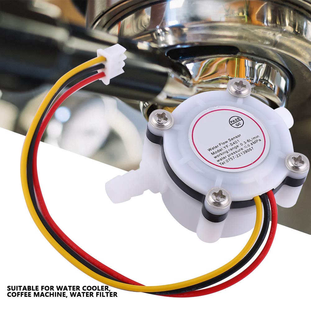 YF-S401 Water Flow Sensor - High Precision Flowmeter with Barb Fittings for Water Coolers, Coffee Machines & Filtration Systems | Real-Time Flow Detection for Home & Industrial Applications