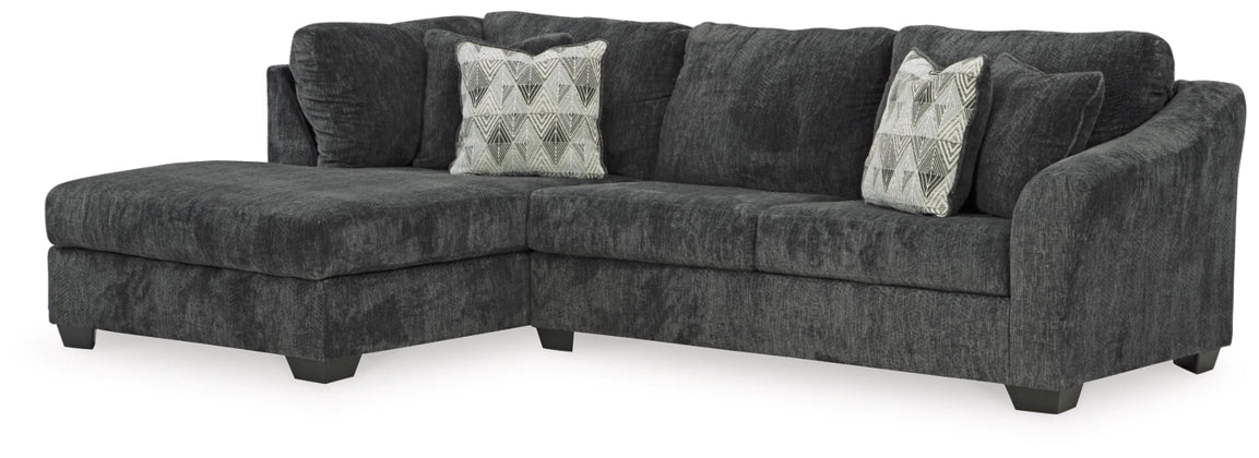 Biddeford 2-Piece Sectional Sofa with LHF Chaise Lounge - Modern Living Room Furniture for Small Spaces & Apartments