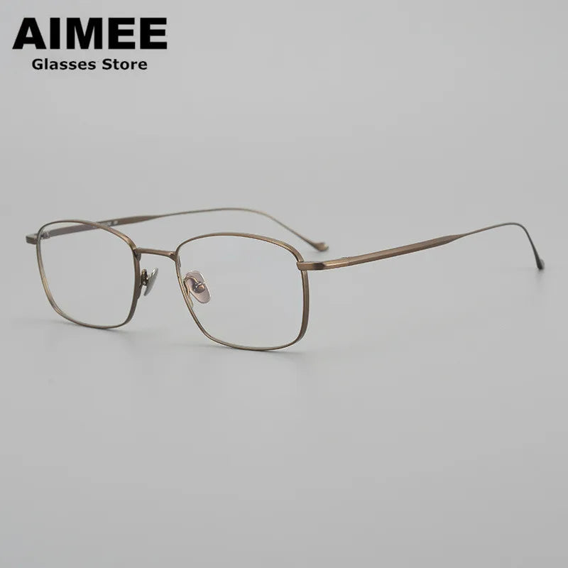 Stylish Aimee Unisex Full Rim Square Titanium Eyeglasses 914020 - Lightweight & Durable Frame for Work, Reading & Everyday Wear