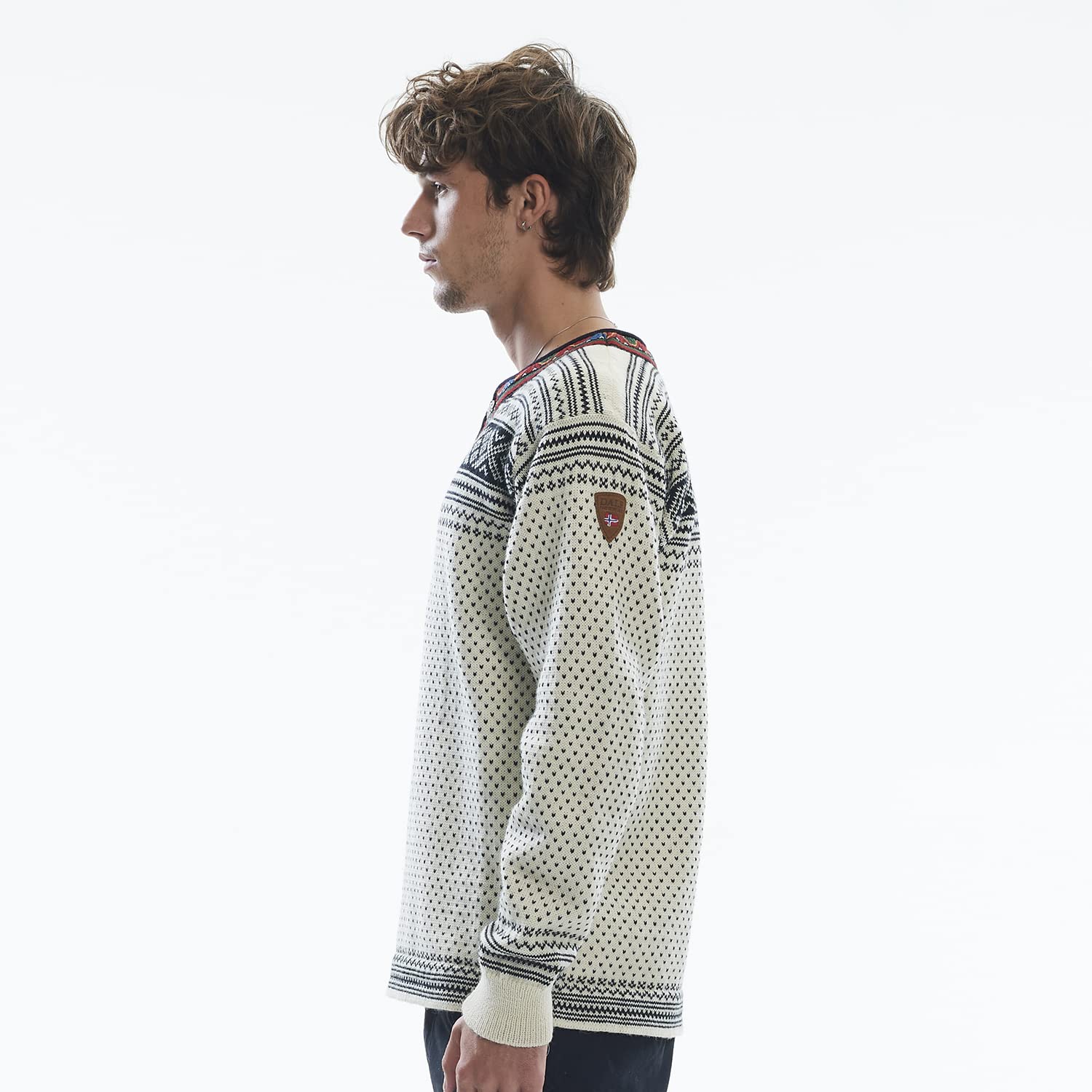Dale of Norway Setesdal Unisex Wool Sweater - Warm Norwegian Pullover for Men & Women - Cozy Winter Knitwear for Adults - Perfect for Skiing, Hiking & Cold Weather Outings