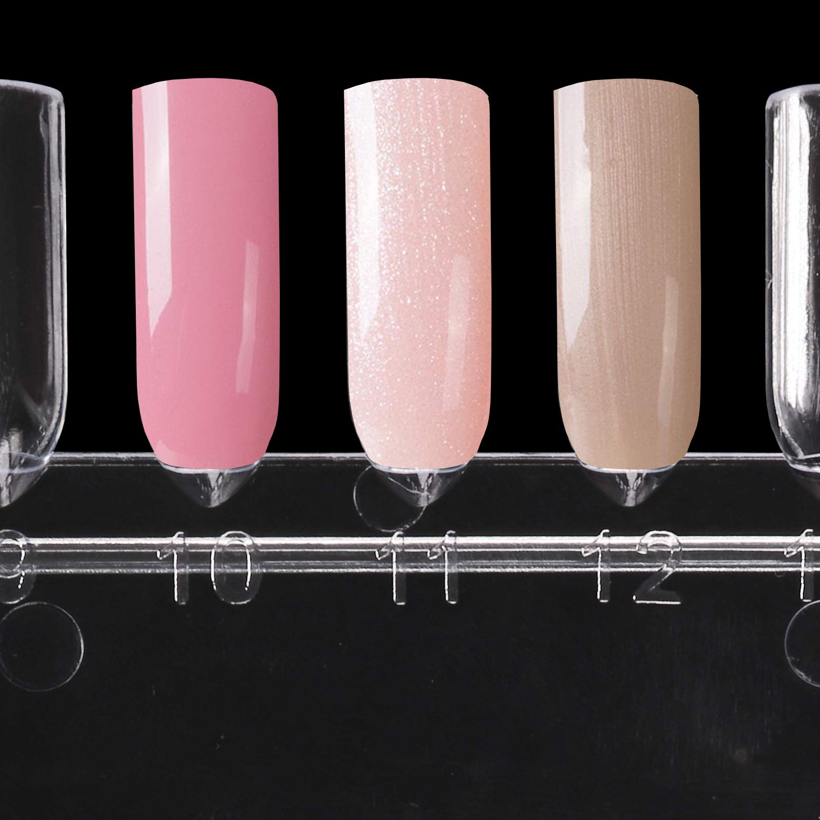 Beauticom 10 Pack 48 Nail Tips Display Board - Professional Nail Art Design Practice Kit with Clear Swatch Palette for Salon & Home Manicure (48 Tips, 10 Pieces) - Perfect for Nail Technicians, DIY Enthusiasts & Beauty Training