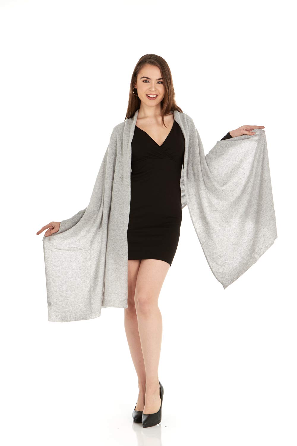 100% Pure Cashmere Knitted Wrap Pashmina Shawl - Extra Large Soft Warm Scarf Stole for Women | Perfect for Travel, Winter Fashion & Gift Giving