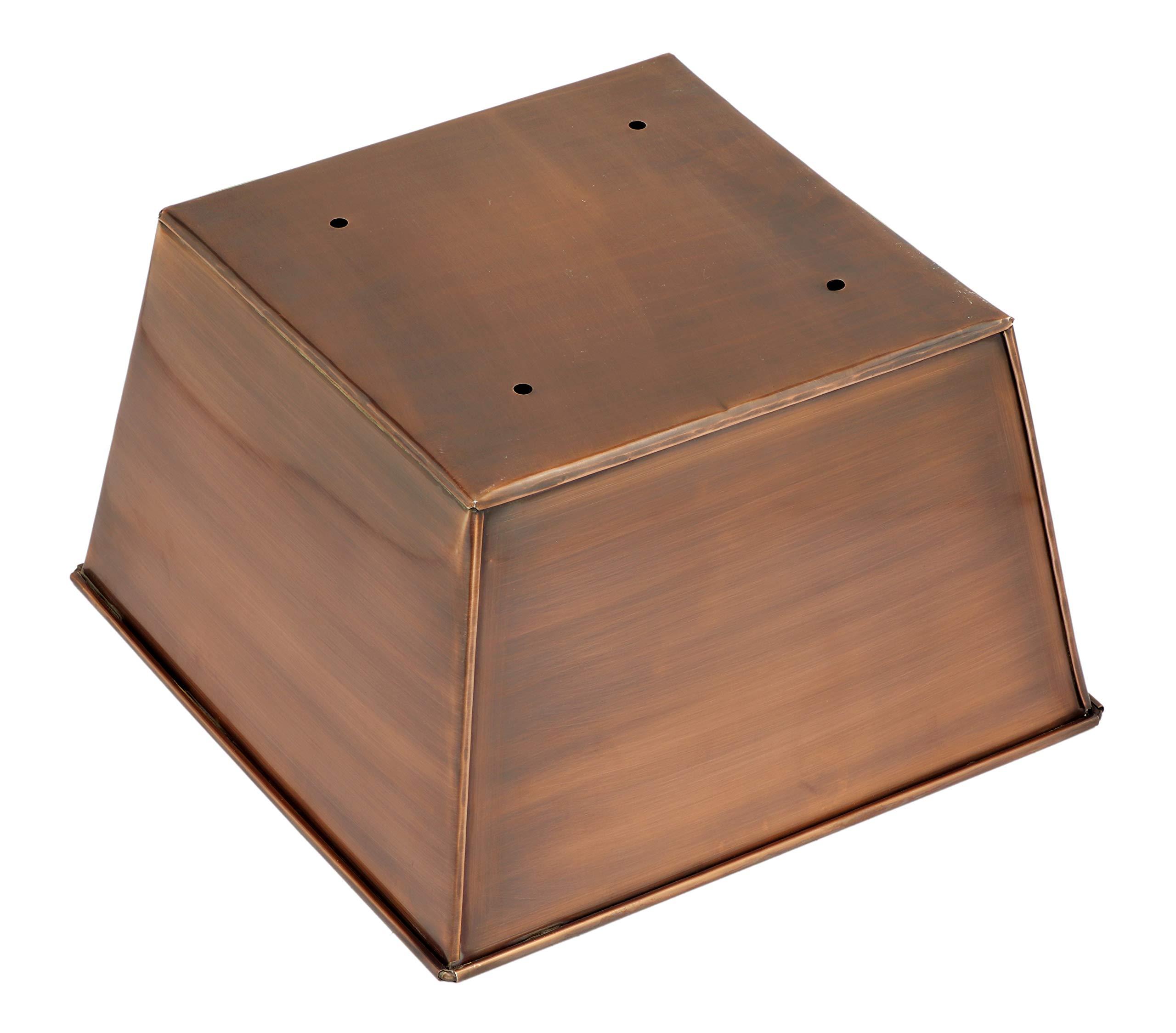 Large Stainless Steel Tall Planter with Tray - Antique Copper Outdoor/Indoor Flower Pot for Garden, Porch, Patio, Entryway & Hallway Decor | Durable Metal Garden Urn for Plants