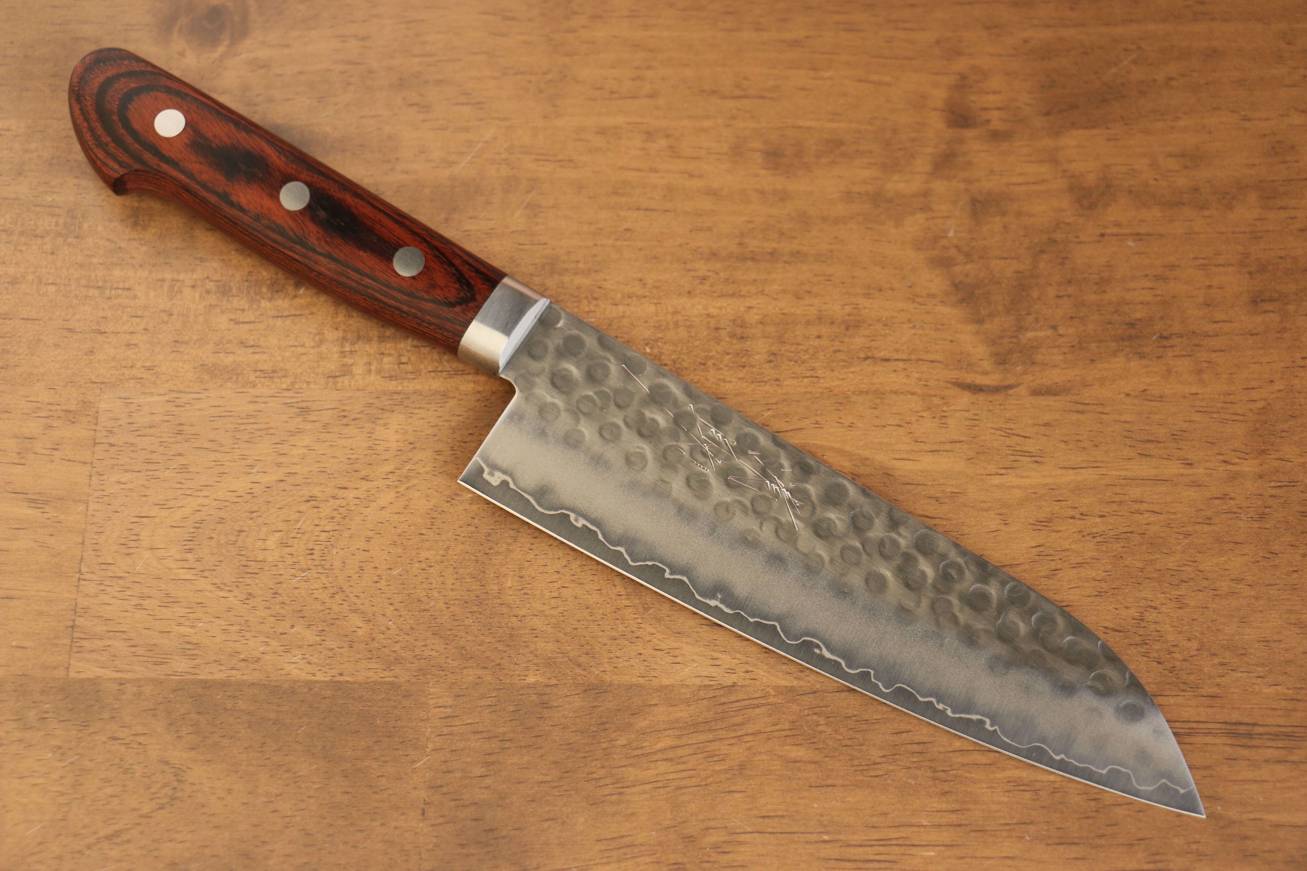 Premium Seisuke Swedish Steel Santoku Knife with Mahogany Handle & White Towel Gift Set - Perfect for Home Chefs, Cooking Enthusiasts & Kitchen Gifts