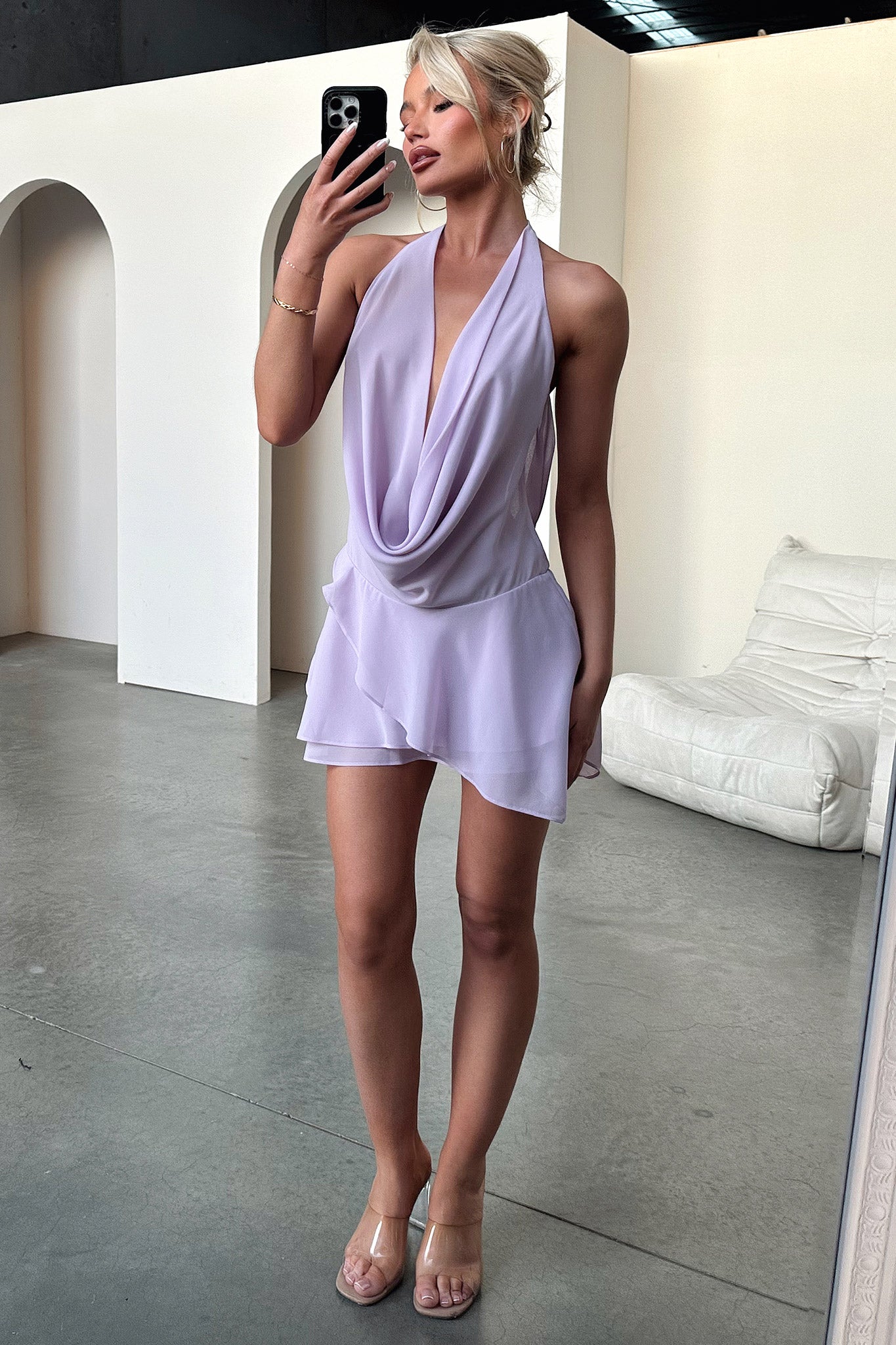 Cleo Dress - Elegant Lilac Flowy Midi Dress for Women | Perfect for Weddings, Parties & Summer Outfits