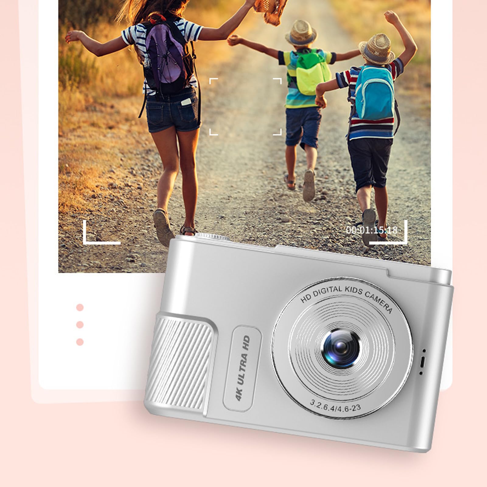 4K Vlogging Camera with Autofocus & Anti-Shake - 48MP Digital Camera, 16X Zoom, 2.4