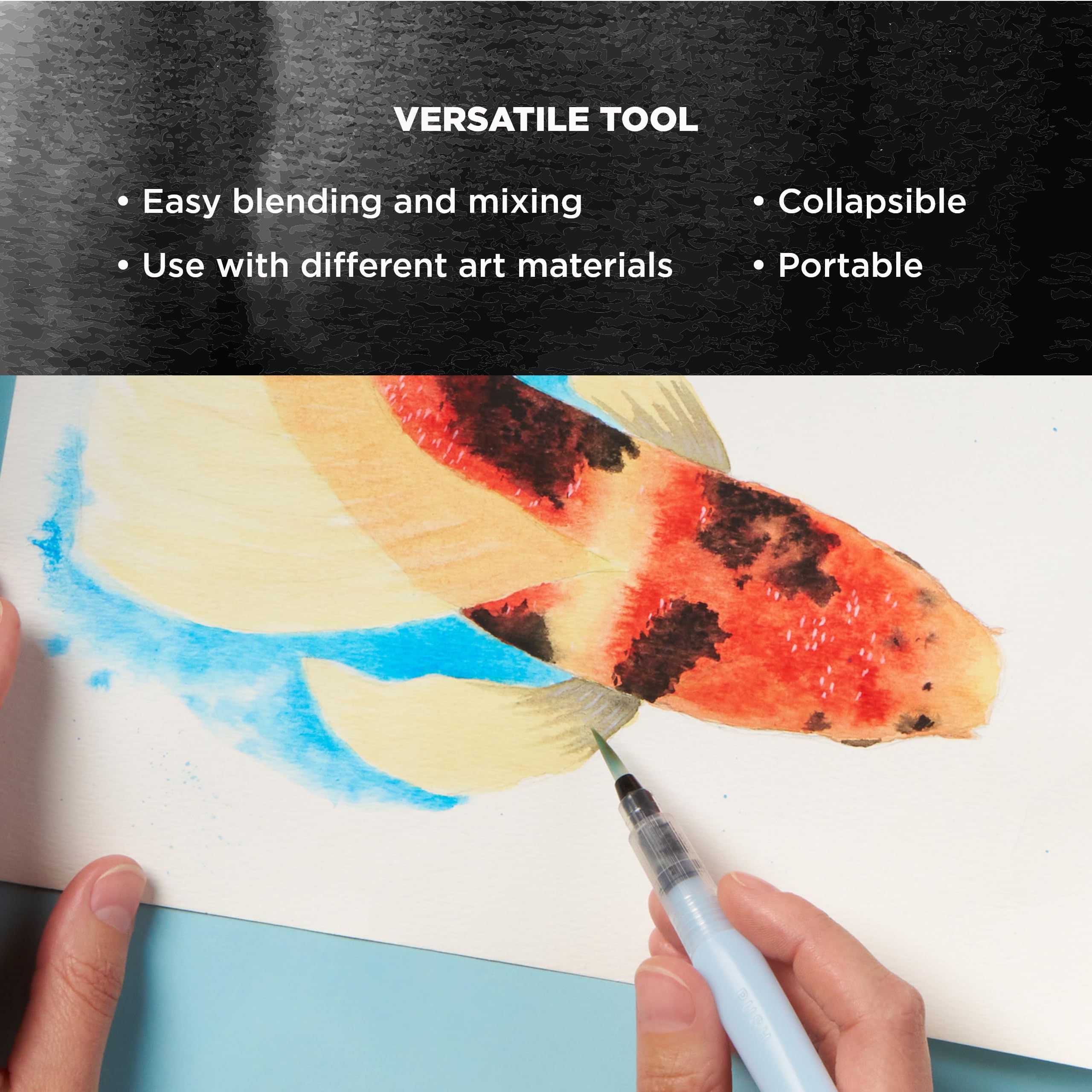 SAKURA Koi Water Brush - 9ml Watercolor Brush with Small Tip for Artists, Sketching, and On-the-Go Painting