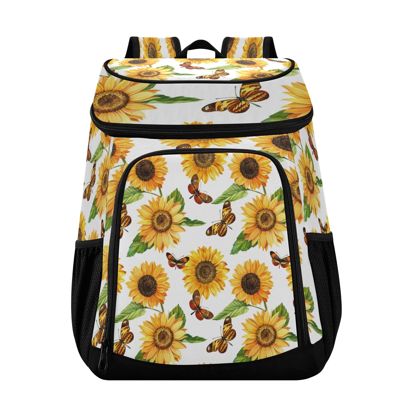Xigua Sport Stripe Baseball Cooler Backpack - Leakproof Insulated Large Capacity Cooler Bag for Lunch, Work, Hiking, Camping, Beach & Fishing - Perfect for Outdoor Adventures, Picnics and Sports Events