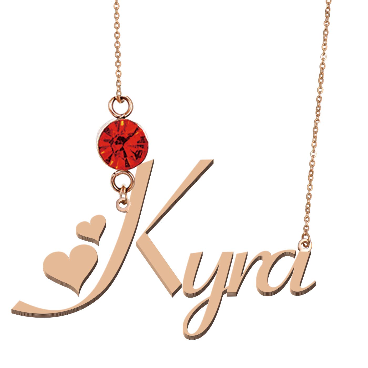 Personalized Name Necklace with Birthstone - Custom Engraved Jewelry Gift for Women, Mom, Wife - Perfect for Birthdays, Anniversaries & Special Occasions
