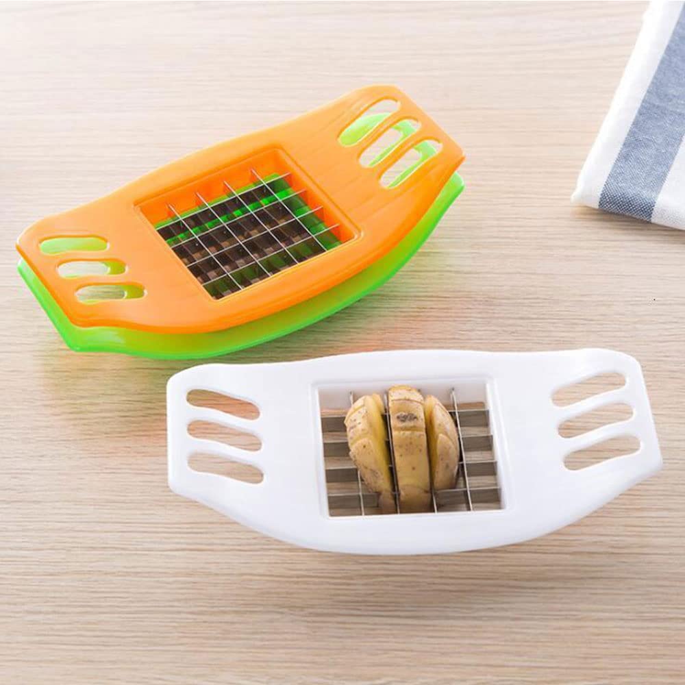 Potato Chipper & Chopper - Stainless Steel French Fry Cutter for Potatoes, Carrots, Onions & Cucumbers | Vegetable Slicer Tool for Healthy Snacks & Meal Prep | Perfect for Salads, Stir-Fries & Party Platters