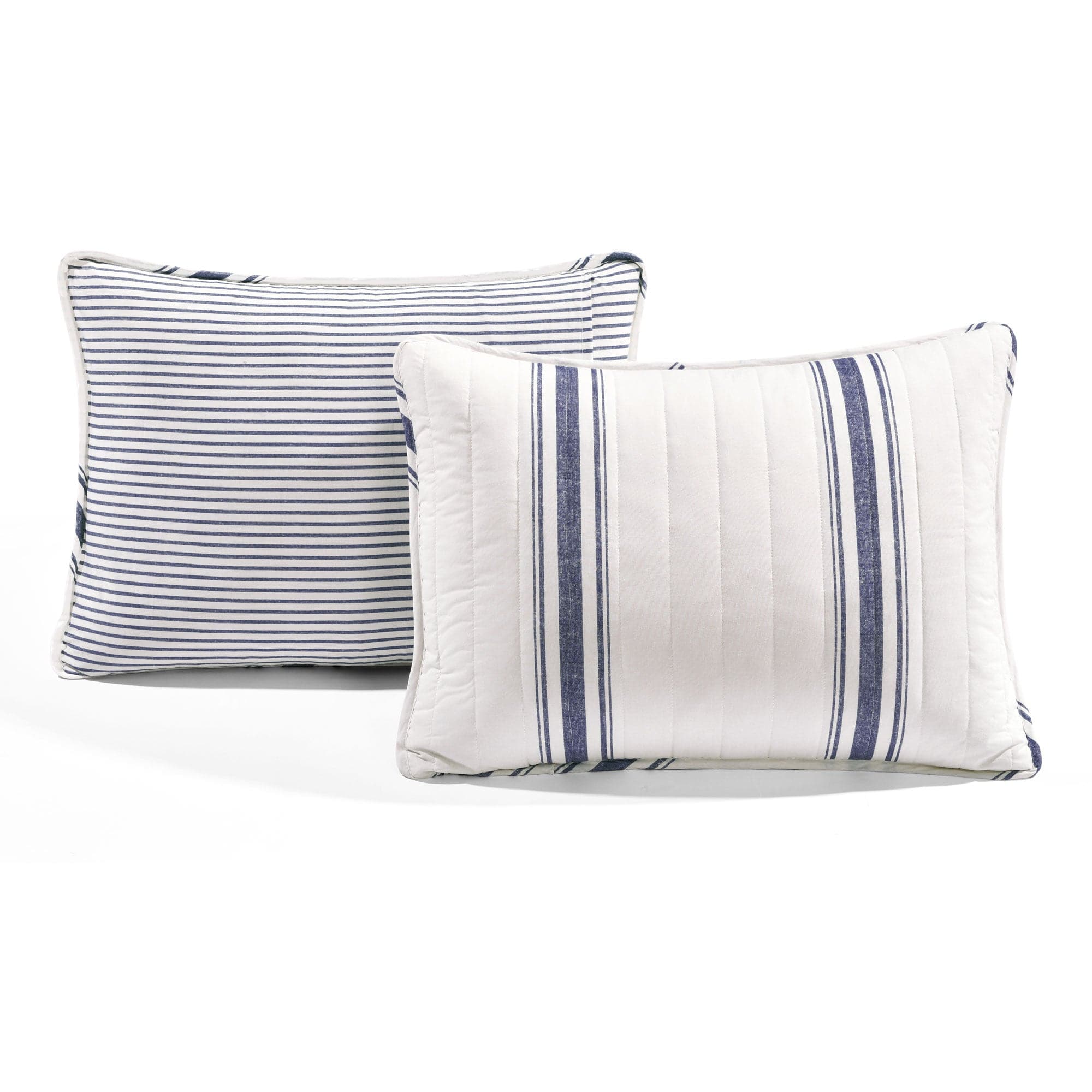 Farmhouse Stripe Reversible Cotton Quilt Set - King Size, Soft & Breathable Bedding for All Seasons - Perfect for Cozy Bedrooms, Guest Rooms & Vacation Homes
