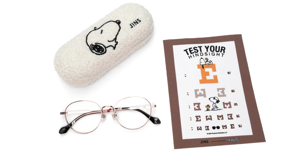 JINS x PEANUTS 082 Mummy 02 Eyeglasses - Snoopy & Woodstock Halloween Collection - Perfect for Costume Parties, Trick or Treating, and Spooky Season Fashion