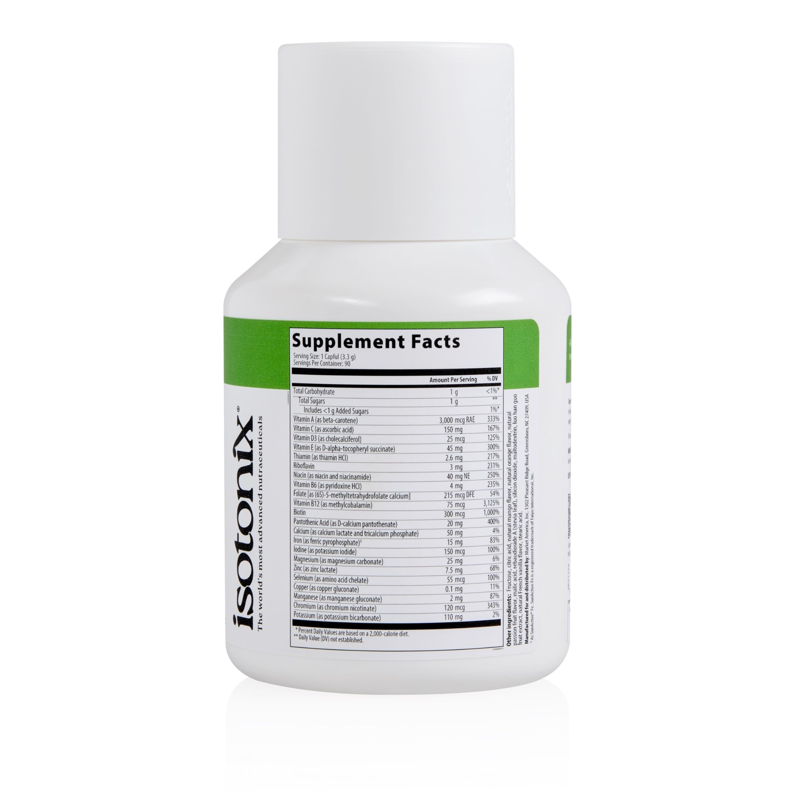 Isotonix Multivitamin with Iron - Immune Support, Brain Function & Bone Health Supplement - Boosts Energy for Men & Women - Gluten Free, Non-GMO - 90 Servings - Perfect for Busy Professionals, Active Lifestyles & Daily Wellness