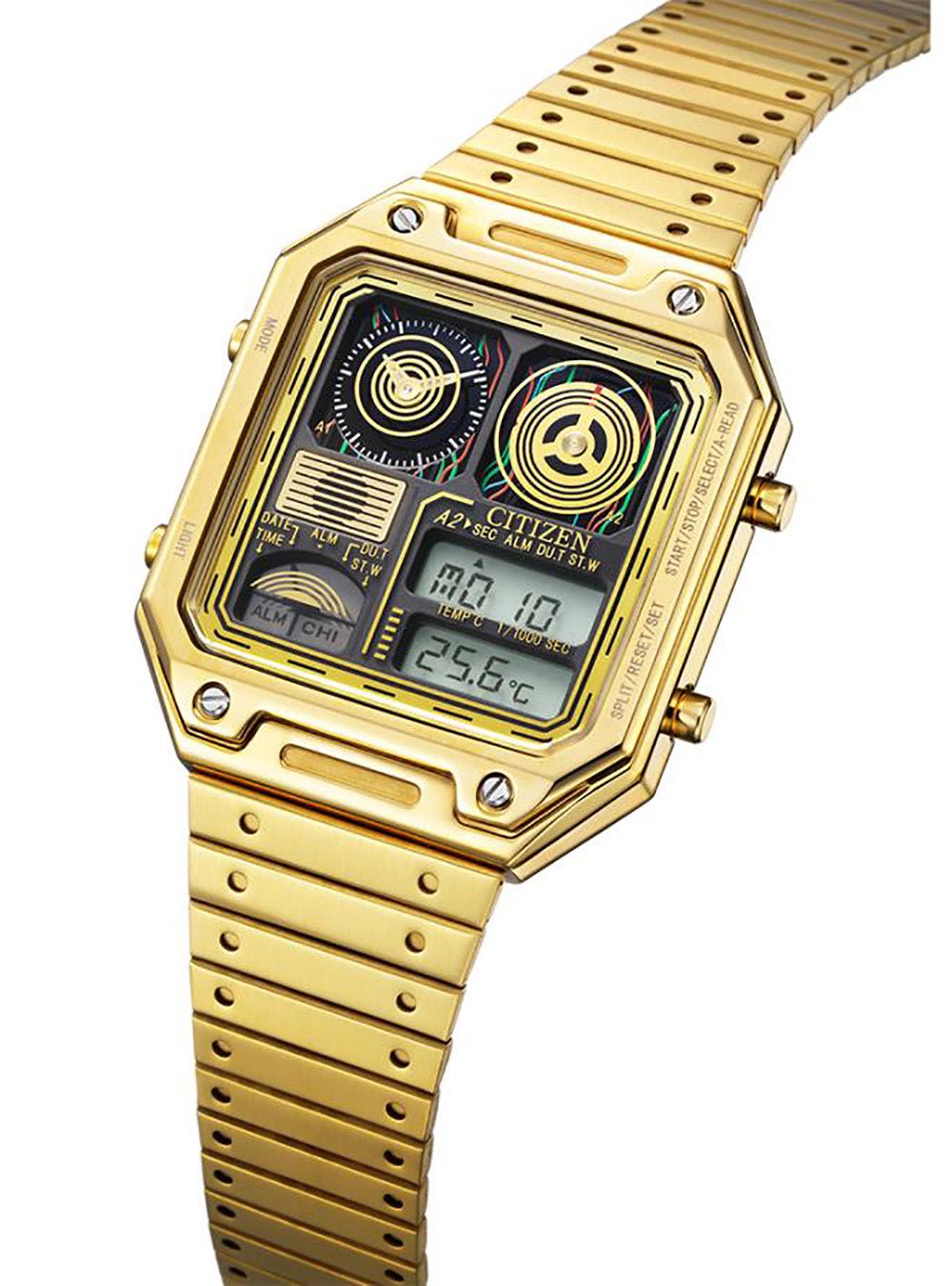 CITIZEN Eco-Drive Thermo Sensor Limited Edition Watch JG2123-59E - JDM Japan Movement, Gold-Tone Stainless Steel - Perfect for Collectors & Luxury Gift Giving