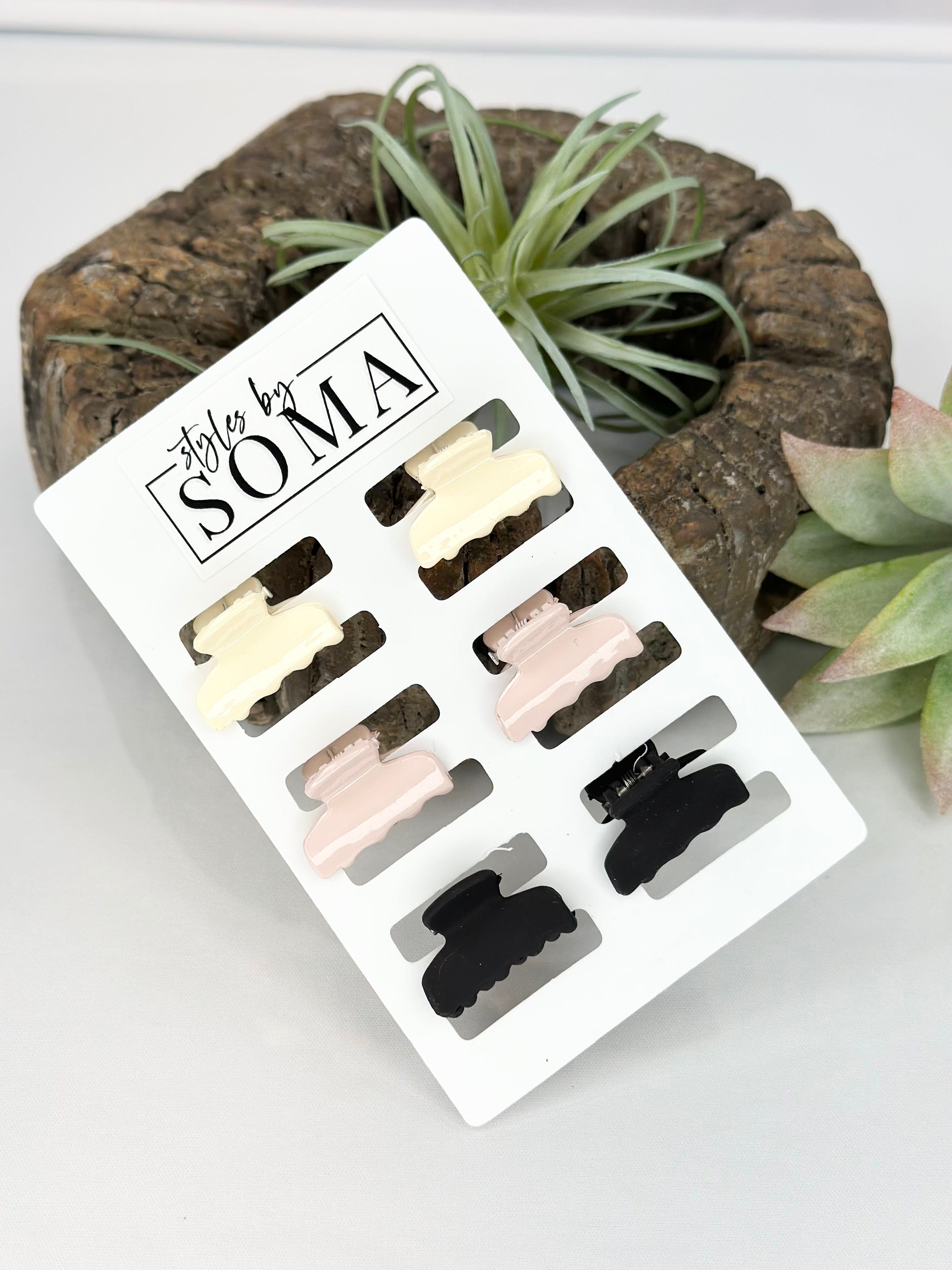 Small Hair Clips for Women - 6pc Set (Style 5681) - Perfect for School, Work, and Everyday Hairstyling