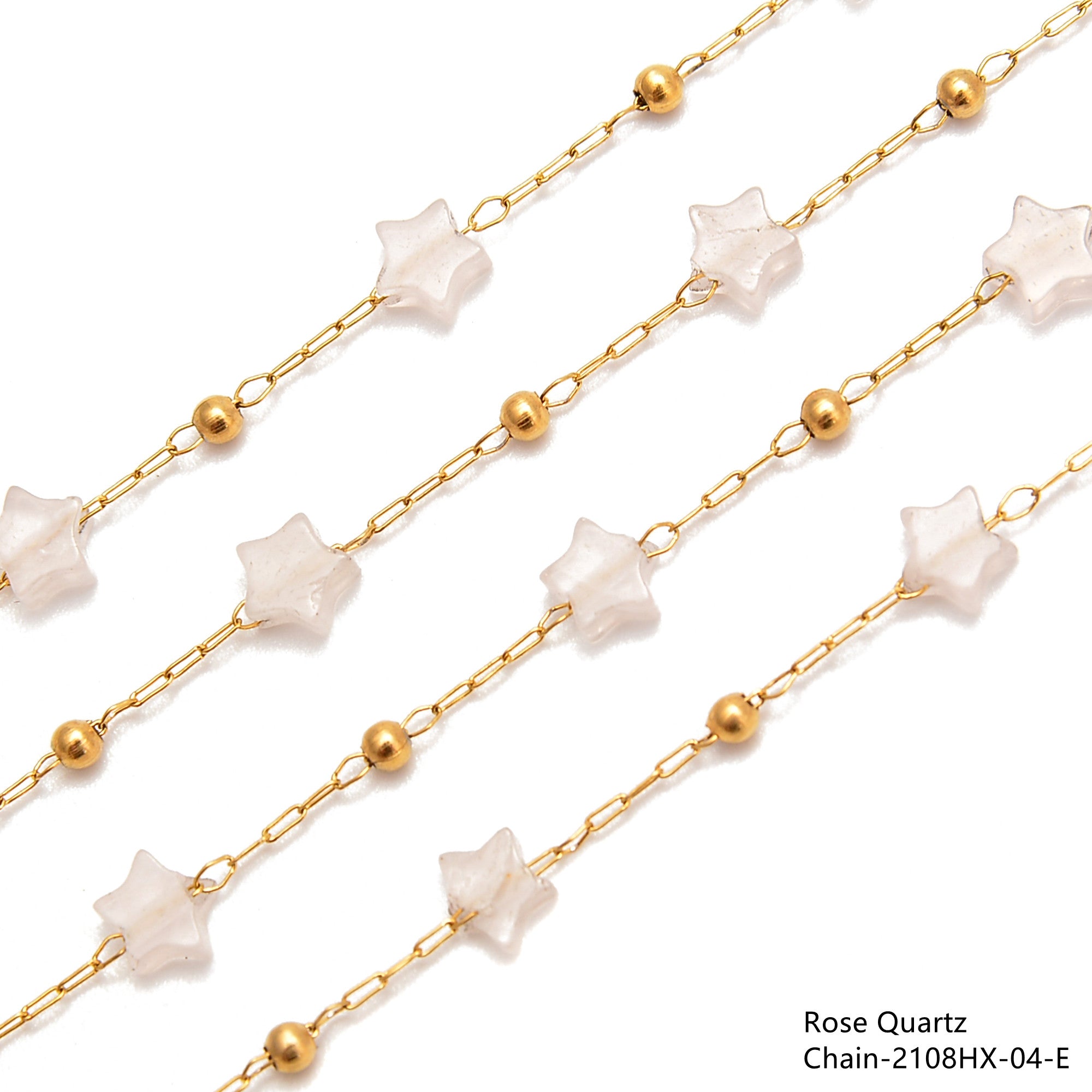 5mm Star Shape Beads Multi Gemstone Chain - 1 Meter Per Bag for Jewelry Making, DIY Crafts & Bracelet Designs