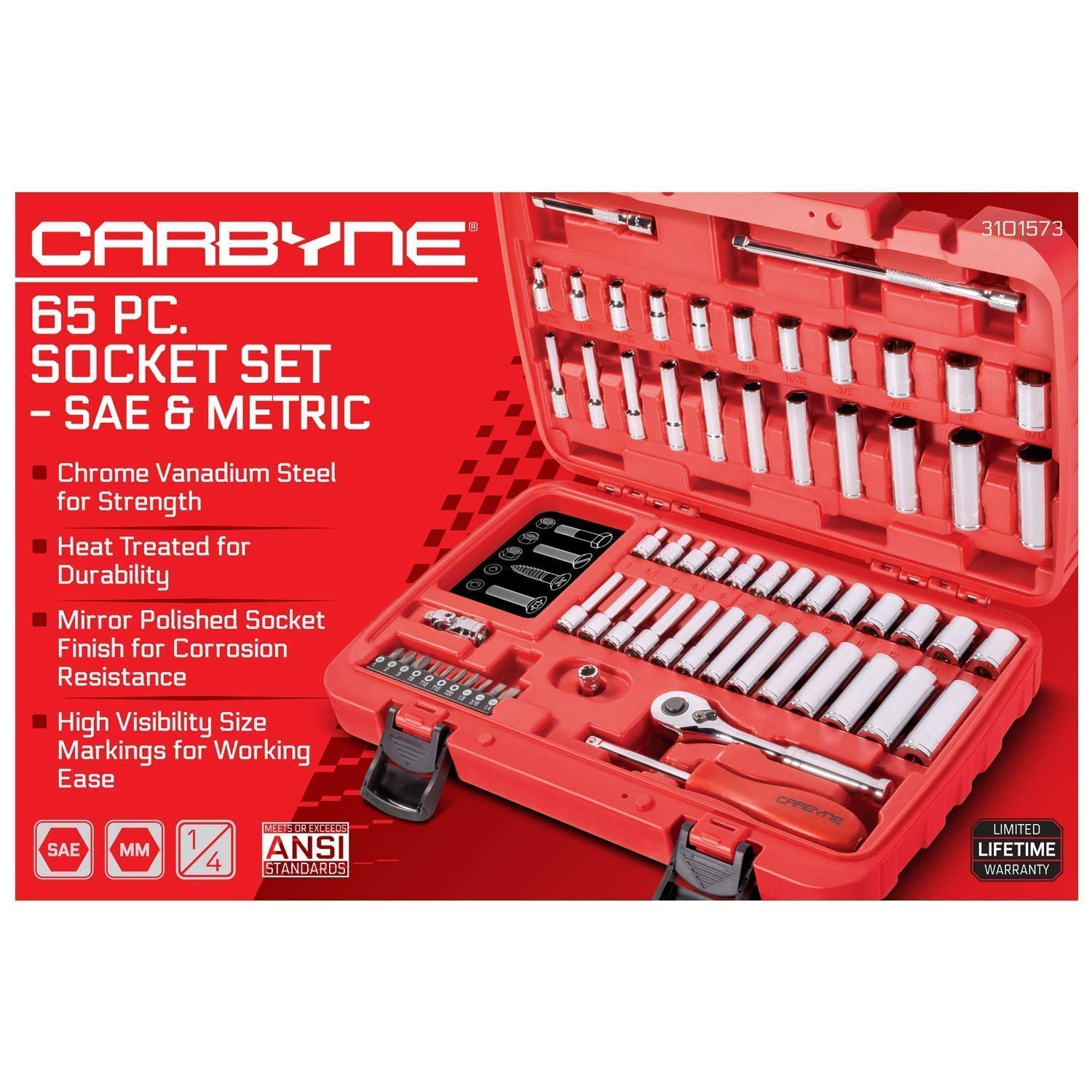 CARBYNE 65-Piece 1/4